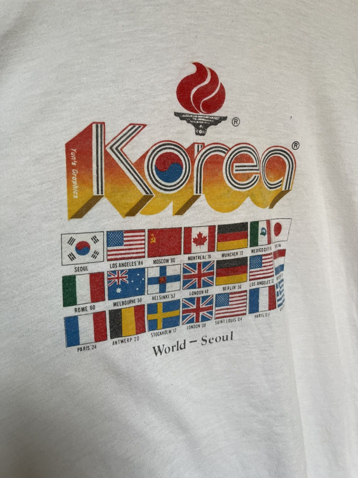 Vintage Vintage Korea Olympics 1988 t shirt Size US L / EU 52-54 / 3 - 2 Thumbnail