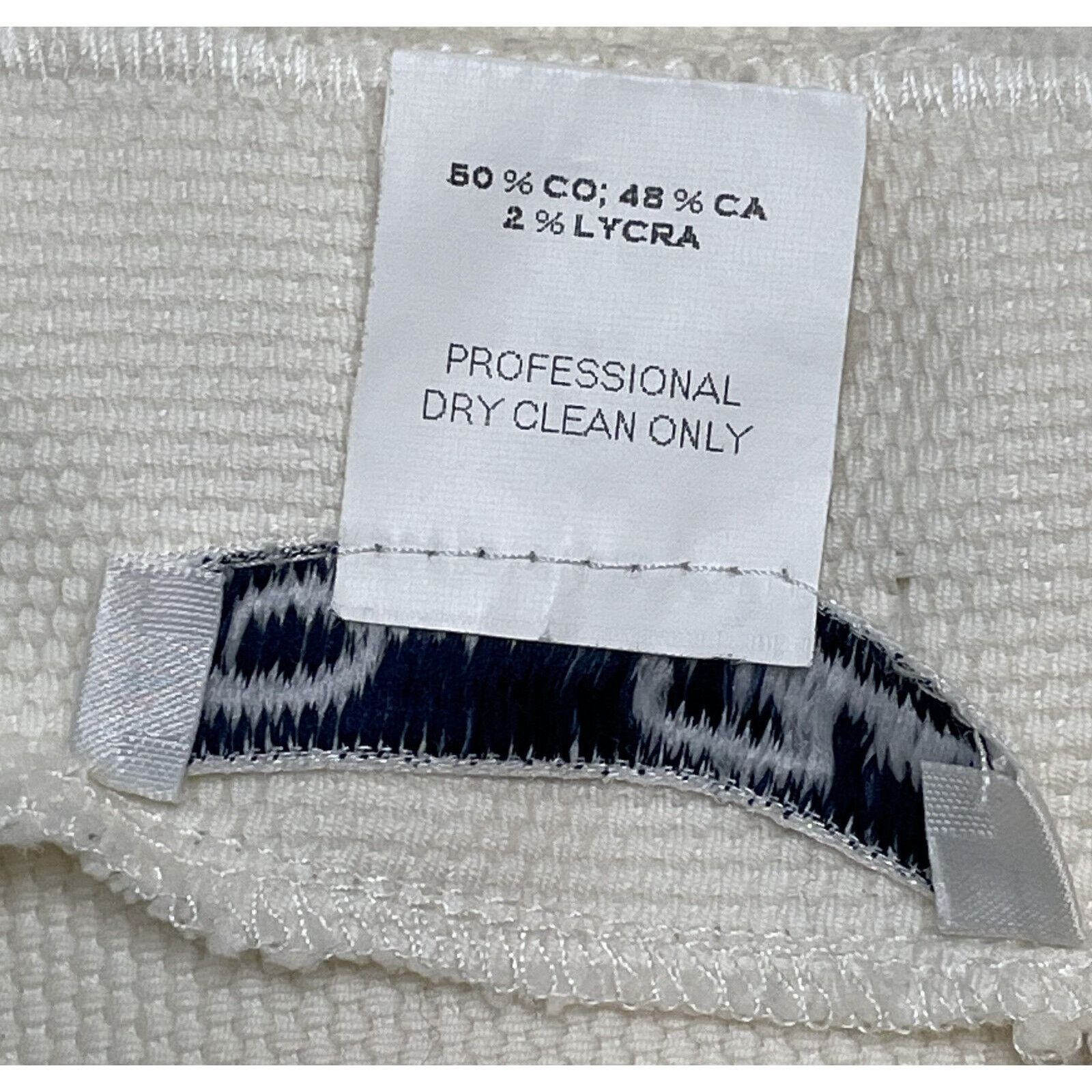 Oscar De La Renta Oscar de la Renta Ivory Woven Cotton Skirt Suit 8 Italy Size M / US 6-8 / IT 42-44 - 19 Thumbnail