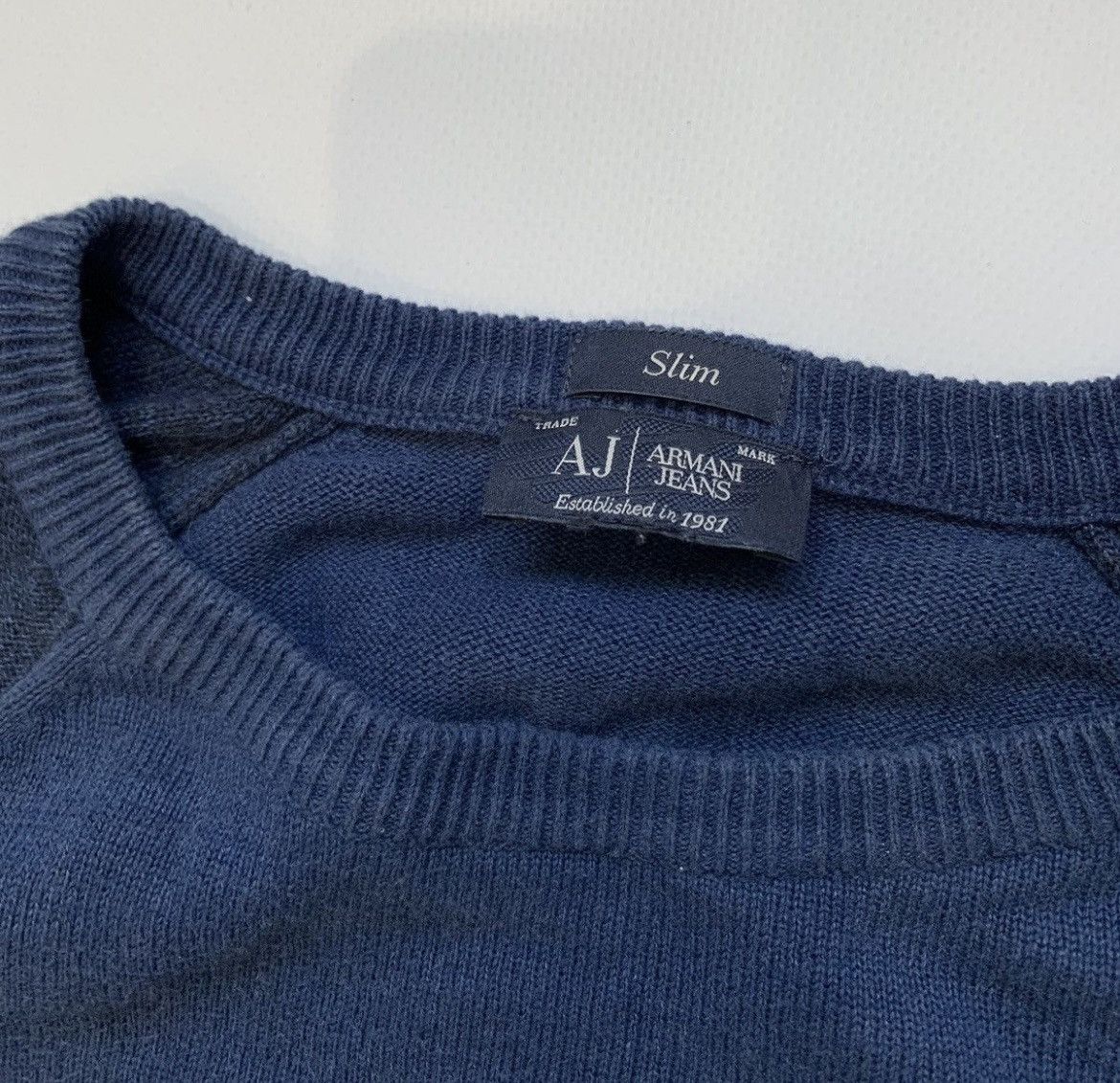 Armani Vintage Armani Jeans Blue Sweater Size US M / EU 48-50 / 2 - 4 Thumbnail