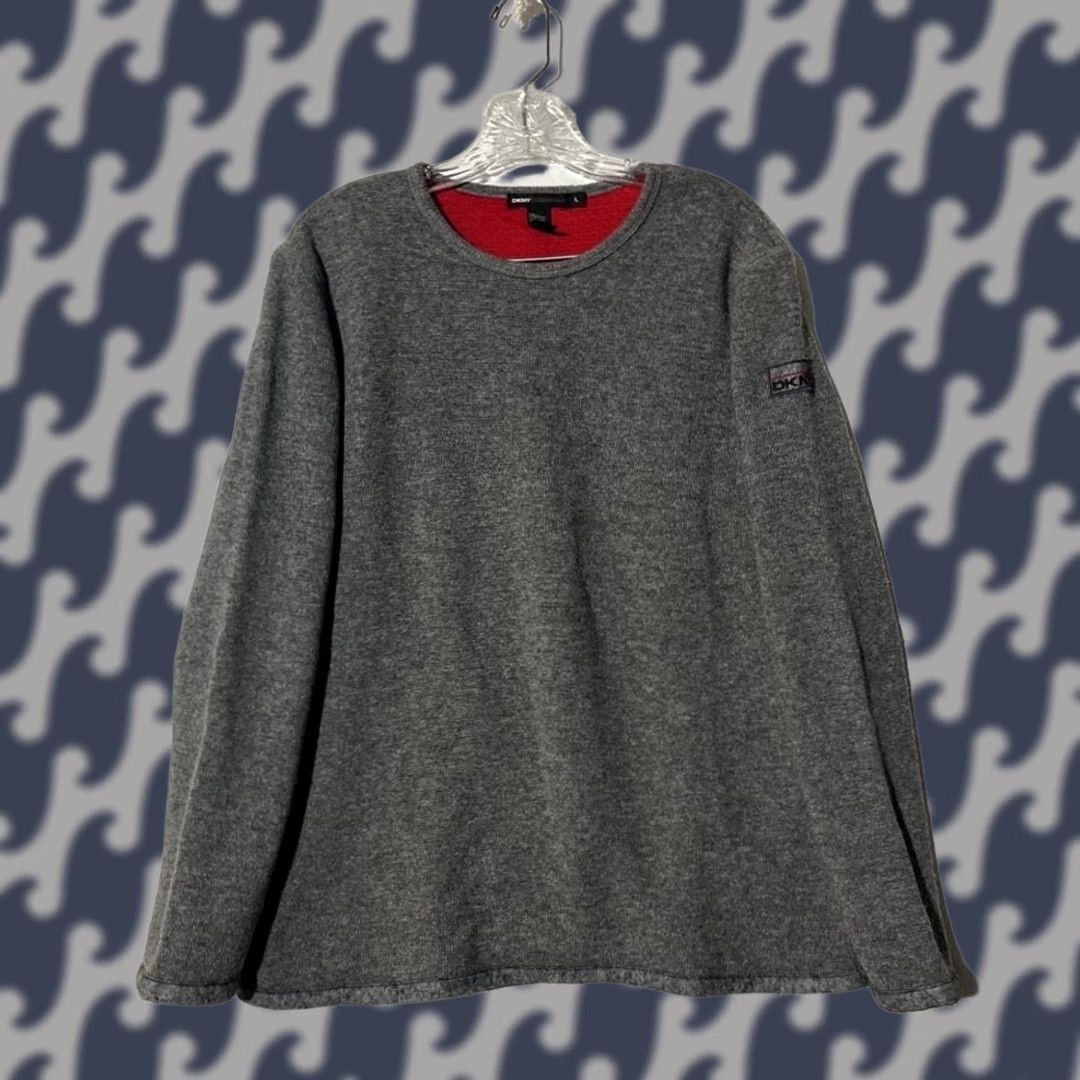 DKNY DKNY Essentials Pullover Sweater Men's Large Gray Embroidered Logo Size US L / EU 52-54 / 3 - 1 Thumbnail