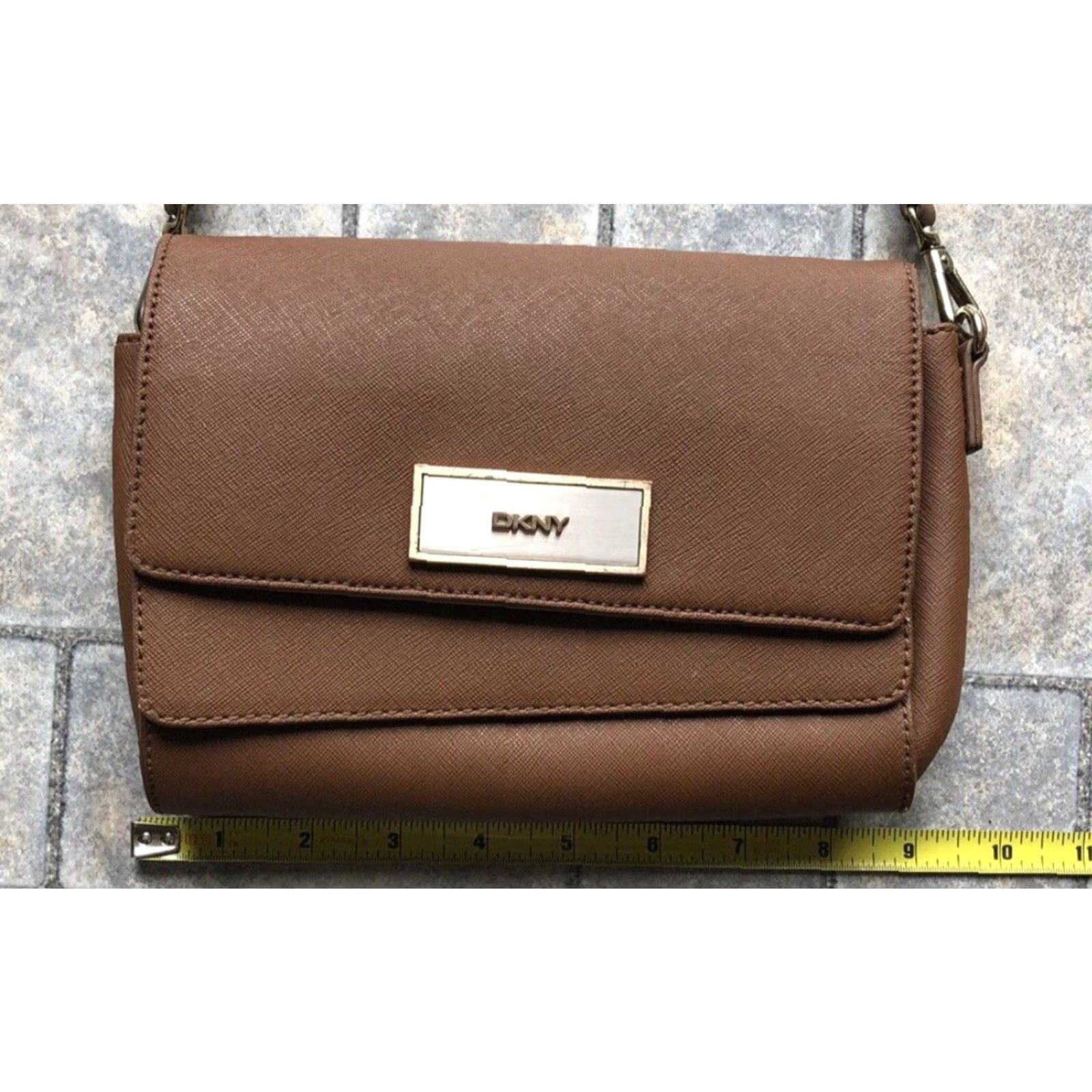 DKNY DKNY Purse Shoulder Bag Brown 4042 100% Genuine Leather 9in x 6in With Strap Womens Vintage? (No N/A) Size ONE SIZE - 7 Thumbnail
