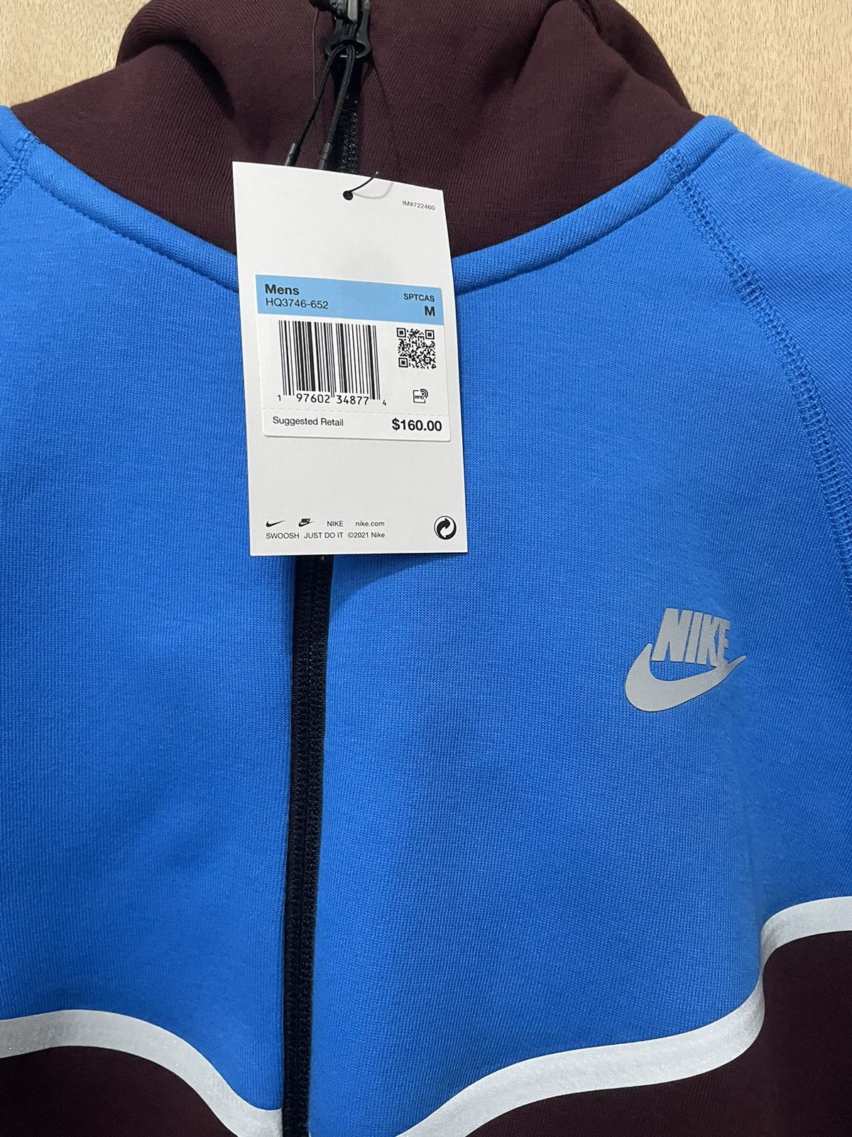 Nike NWT Nike Men M Tech Fleece Windrunner Burgundy Crush Blue Size US M / EU 48-50 / 2 - 3 Thumbnail