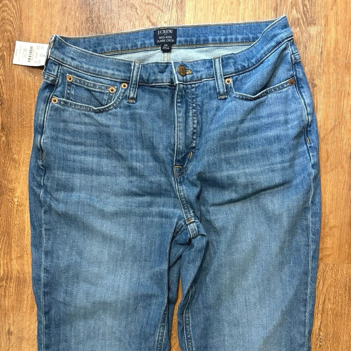 J.Crew NWT J.Crew Flare Crop Mid Rise Jean All Day Stretch Size 29 Size 29" - 4 Thumbnail