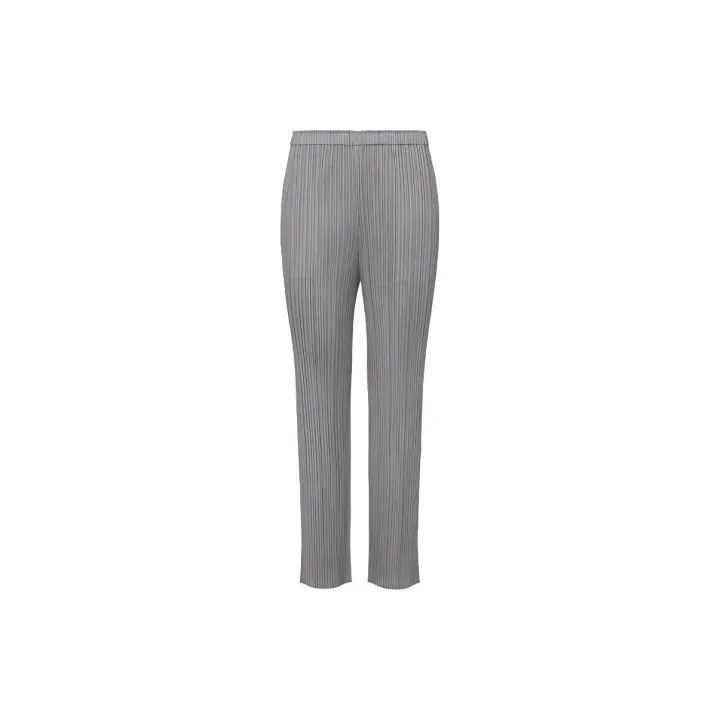 Issey Miyake Issey Miyake Gray Pleated Trousers for Women 0079 Size 22" - 1 Thumbnail