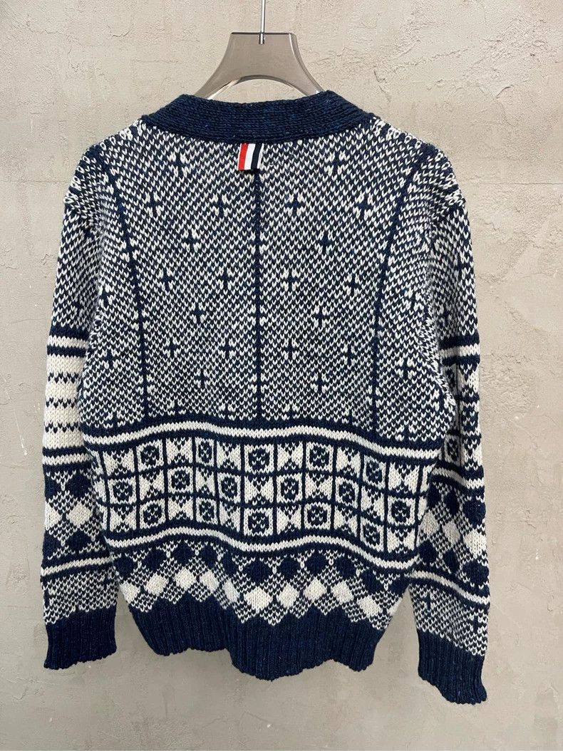 Thom Browne Thom browne Dark blue vintage jacquard four-striped wool ca Size US M / EU 48-50 / 2 - 4 Thumbnail