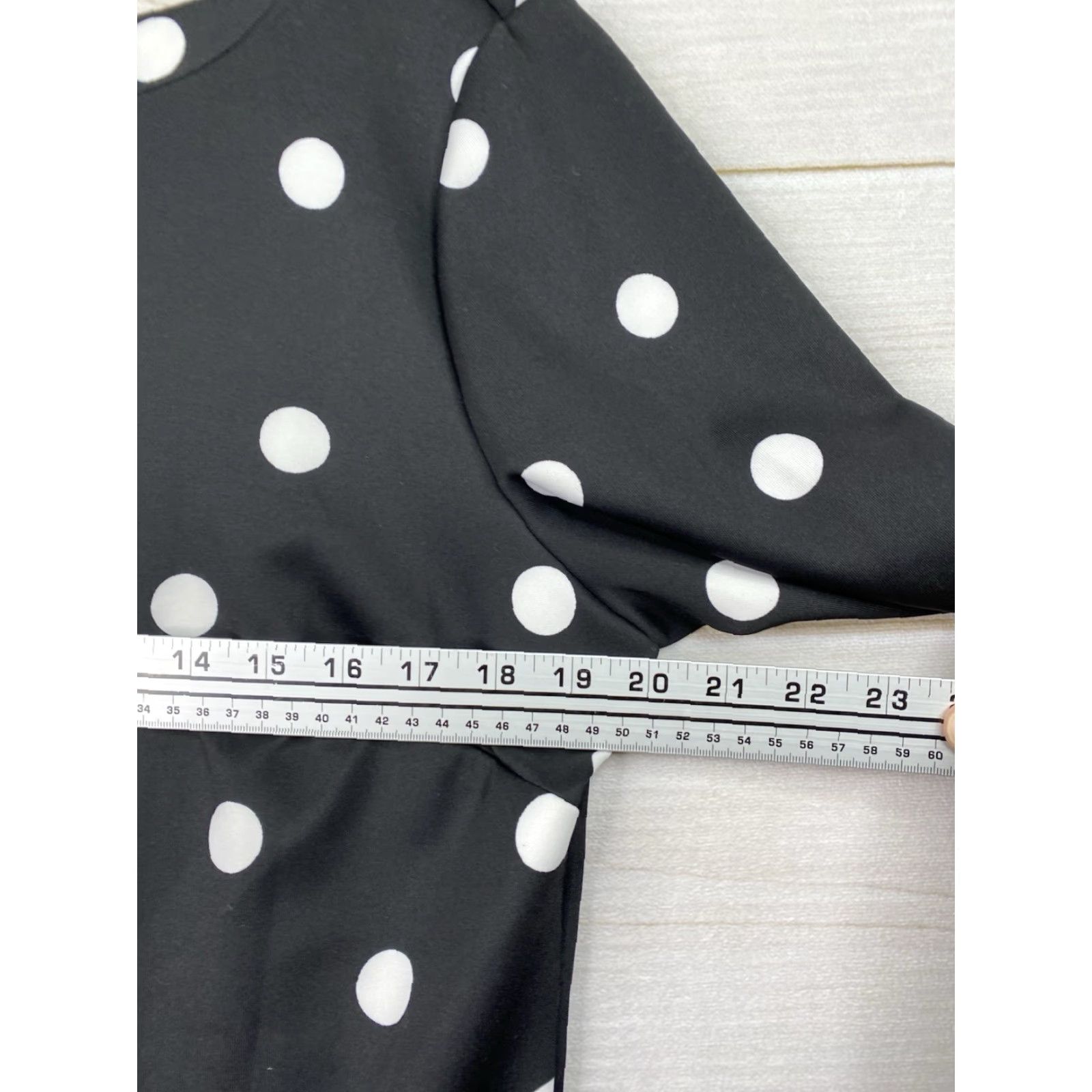 Worthington Worthington Dress Black Polka Dot Stretch 3/4 Sleeve Knee Length Career Sz 16 Size XXL / US 16-18 / IT 52-54 - 3 Thumbnail