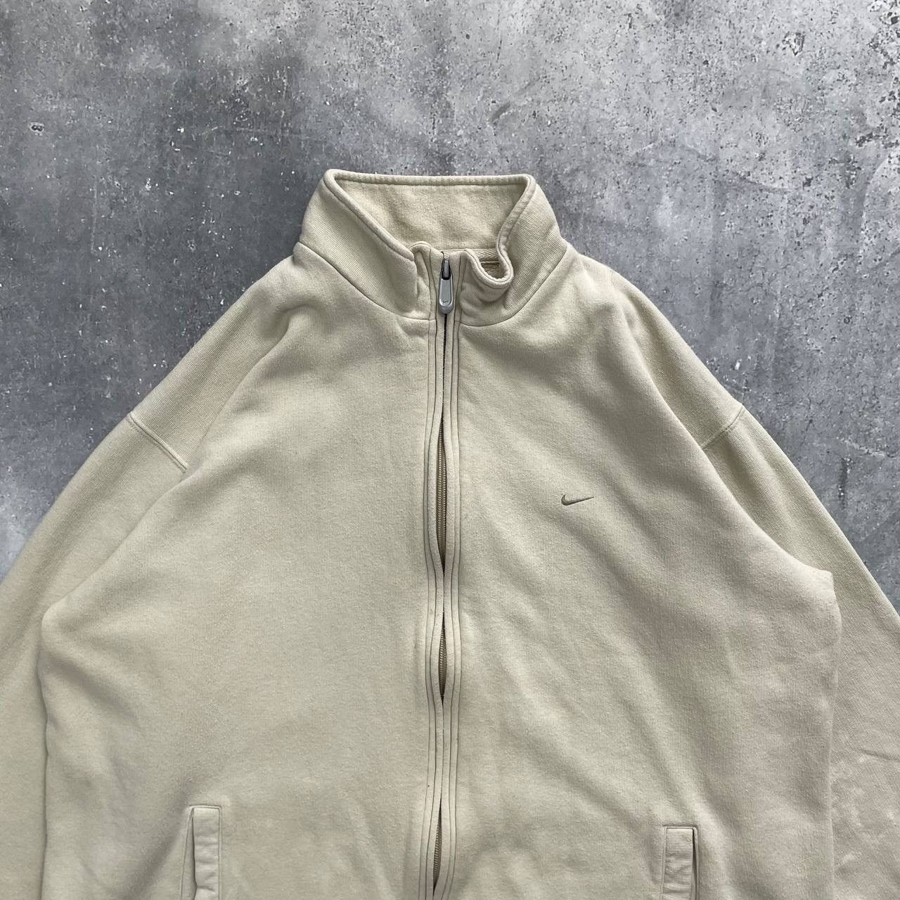 Nike × Vintage Vintage 2000s Nike Full-Zip Sweatshirt Beige Size M Size US M / EU 48-50 / 2 - 3 Thumbnail