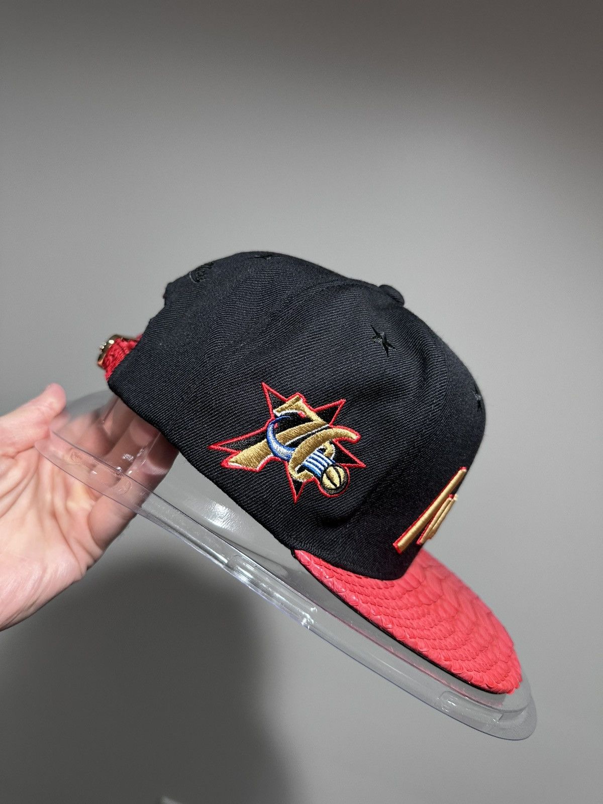 Just Don × Mitchell & Ness Just Don x Mitchell & Ness 76ers Allen Iverson Black Hat Size ONE SIZE - 9 Thumbnail