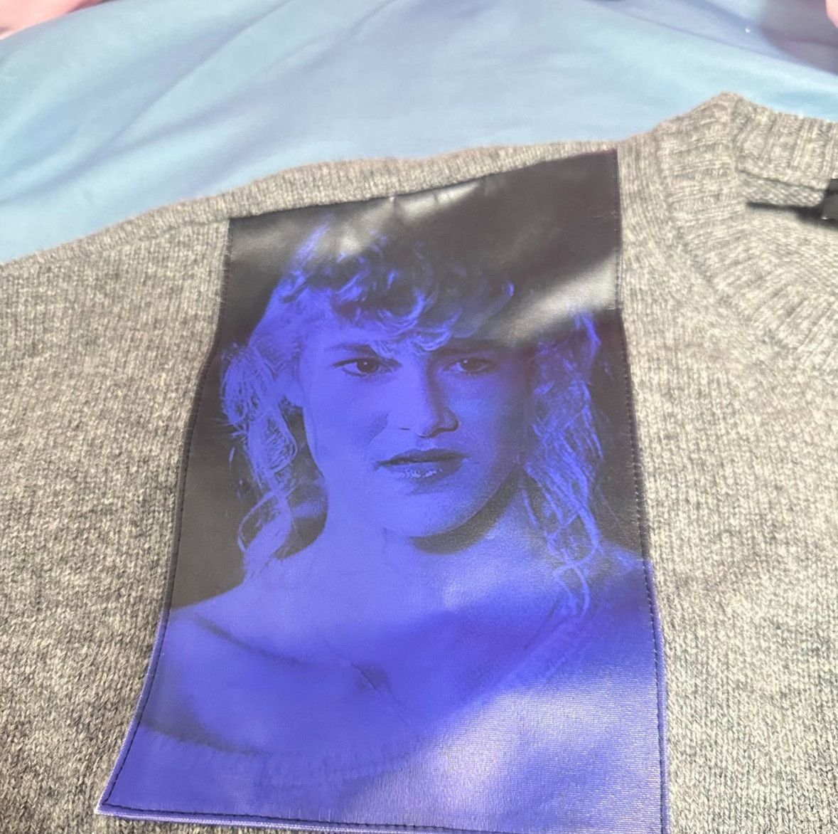 Raf Simons Raf Simons 19fw show os portrait patch sweater-2505 Size US S / EU 44-46 / 1 - 2 Thumbnail