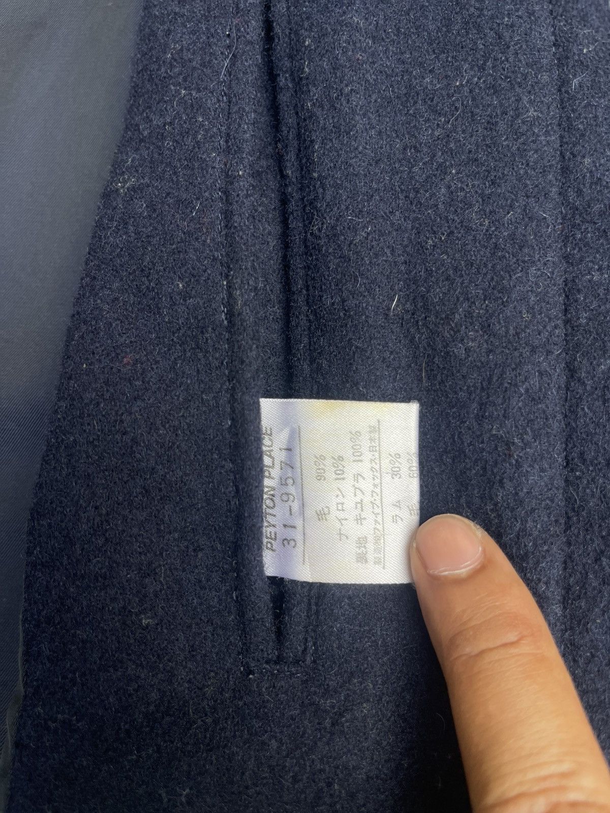 PPFM Peyton Place Wool Dark Navy Overcoat Hidden Placket Size US L / EU 52-54 / 3 - 6 Thumbnail