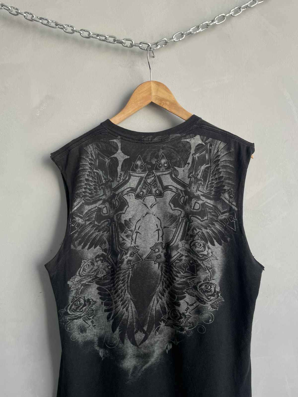 Affliction Faded tank top skull opium grunde style t shirt Size US M / EU 48-50 / 2 - 11 Thumbnail