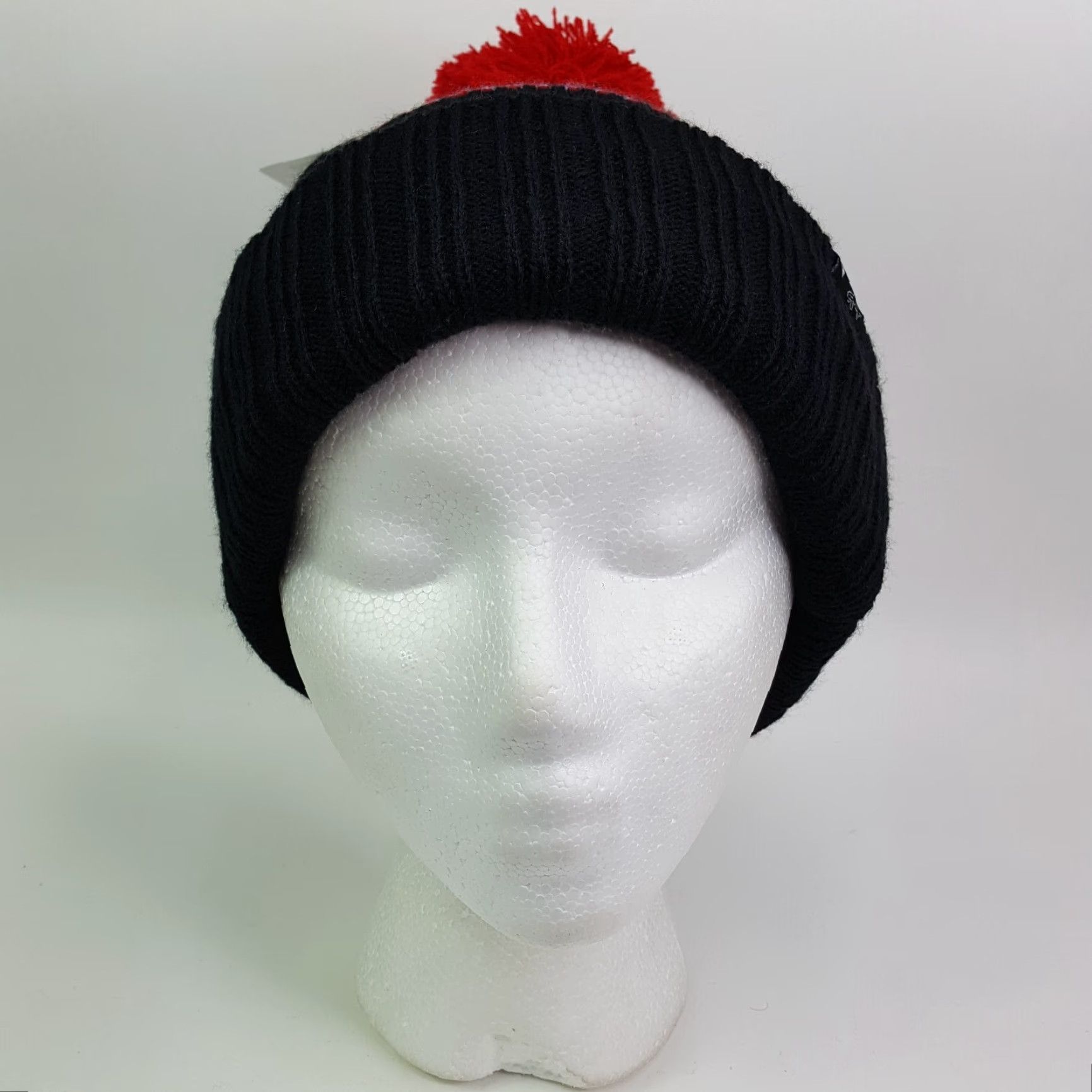Logo 7 Vintage Greg Norman Golf Shark Logo Knit Beanie One Size OSFA Striped Toboggan Hat Cap Black Size ONE SIZE - 3 Thumbnail