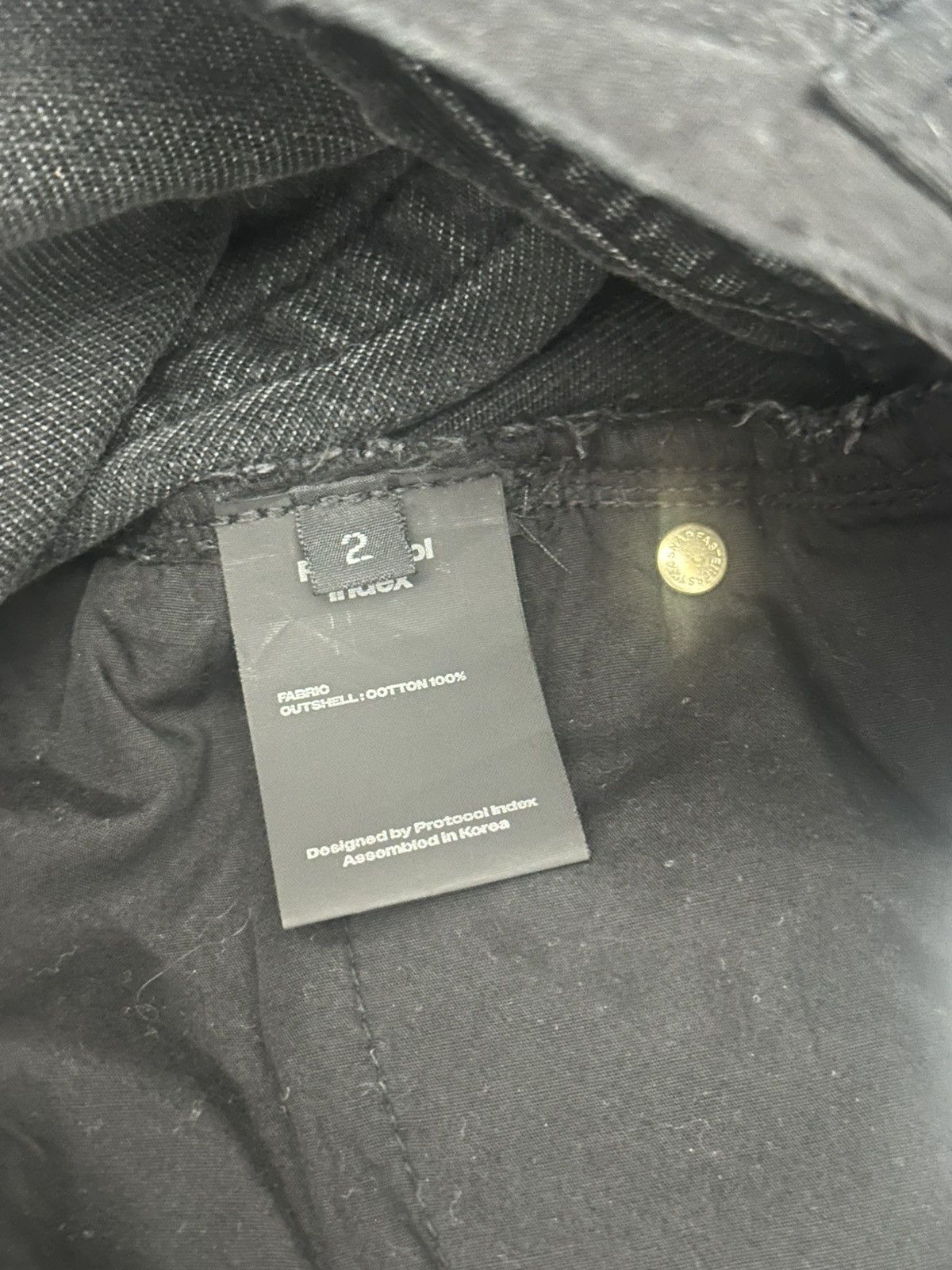 PROJECT G/R PROTOCOL INDEX Biker Cargo Denim Pants - Black Size US 32 / EU 48 - 7 Thumbnail