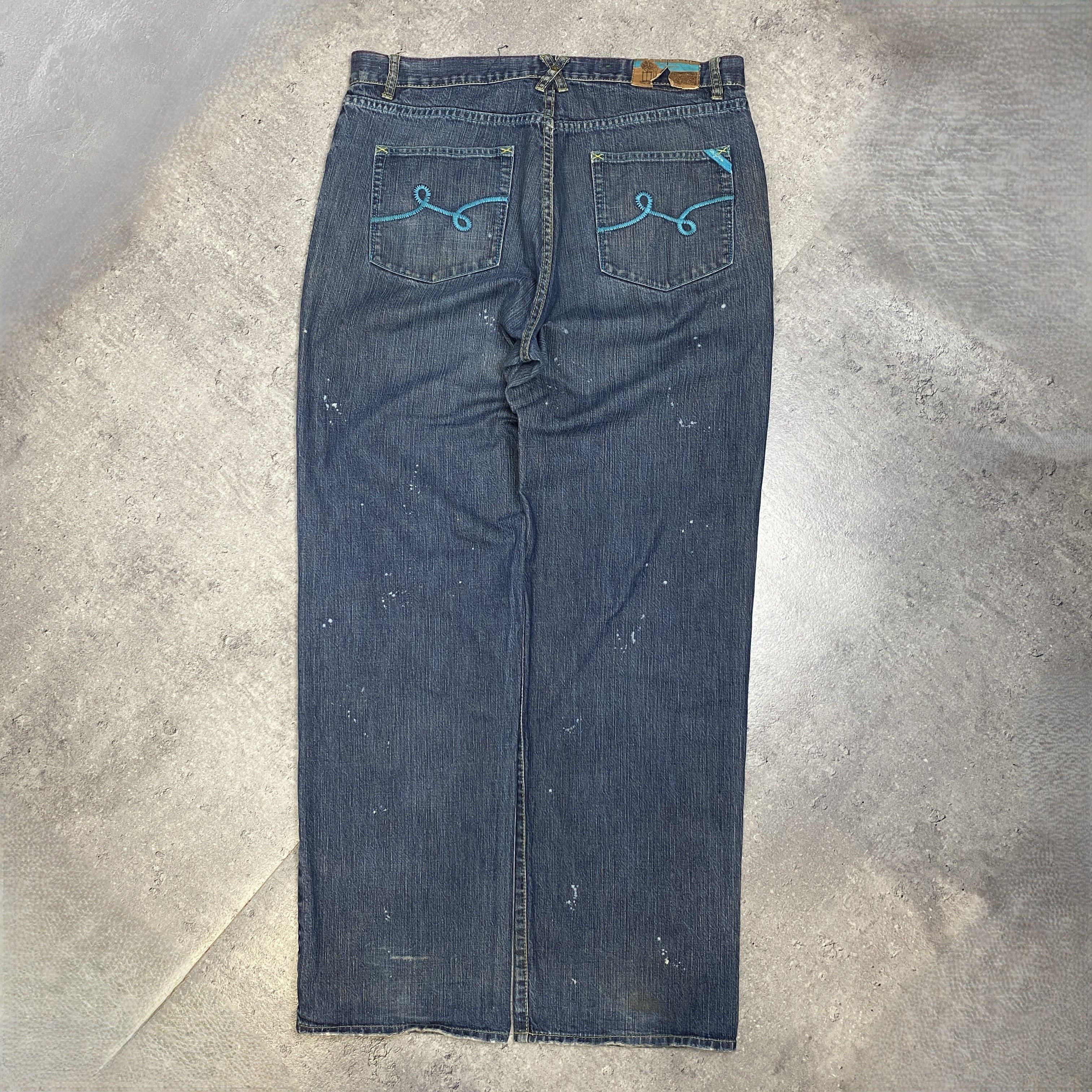 LRG × Rap Tees × Vintage Lrg jeans splattered baggy jeans - 36/38 Size US 36 / EU 52 - 2 Thumbnail