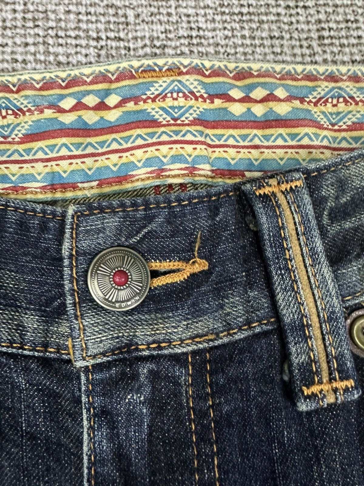 Edwin Vintage Edwin 444 XVS Distressed Wide Leg Denim 34x31 D741 Size US 32 / EU 48 - 12 Thumbnail