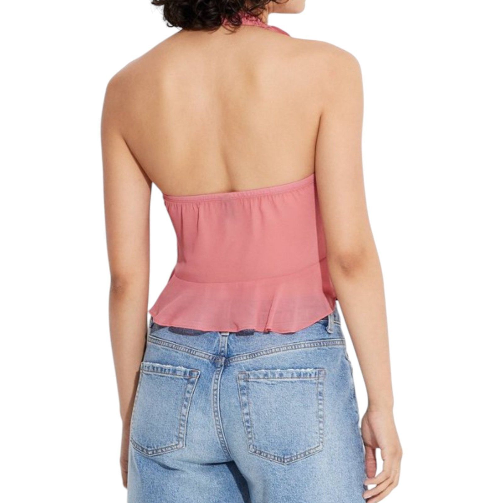 Other Wild Fable - Women's Ruffle Chiffon Flyaway Halter Top - Sal Size M / US 6-8 / IT 42-44 - 2 Thumbnail