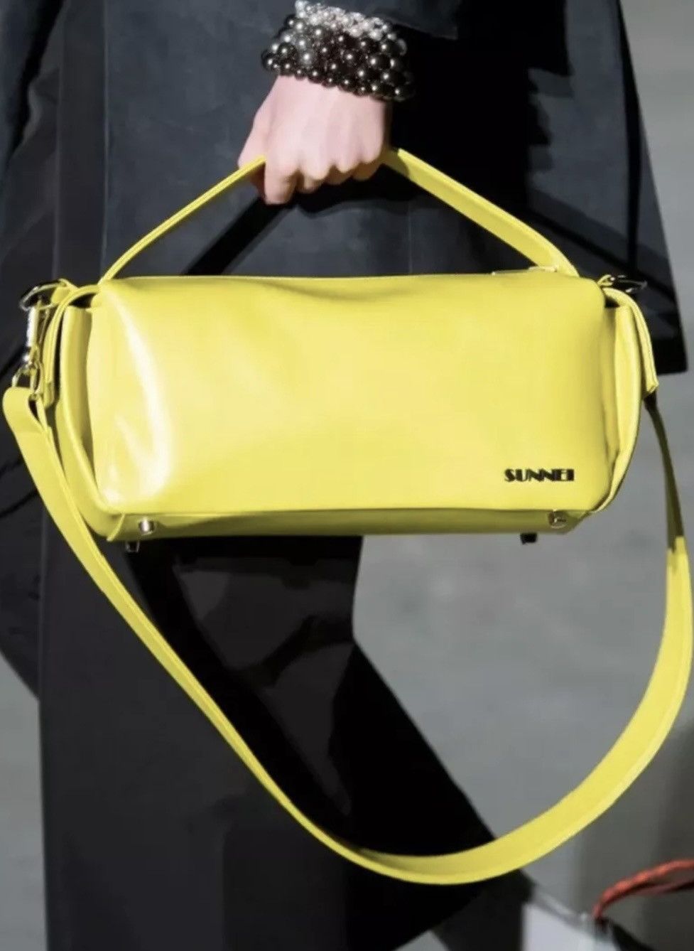 Sunnei Sunnei runway yellow leather crossbody bag Size ONE SIZE - 1 Thumbnail