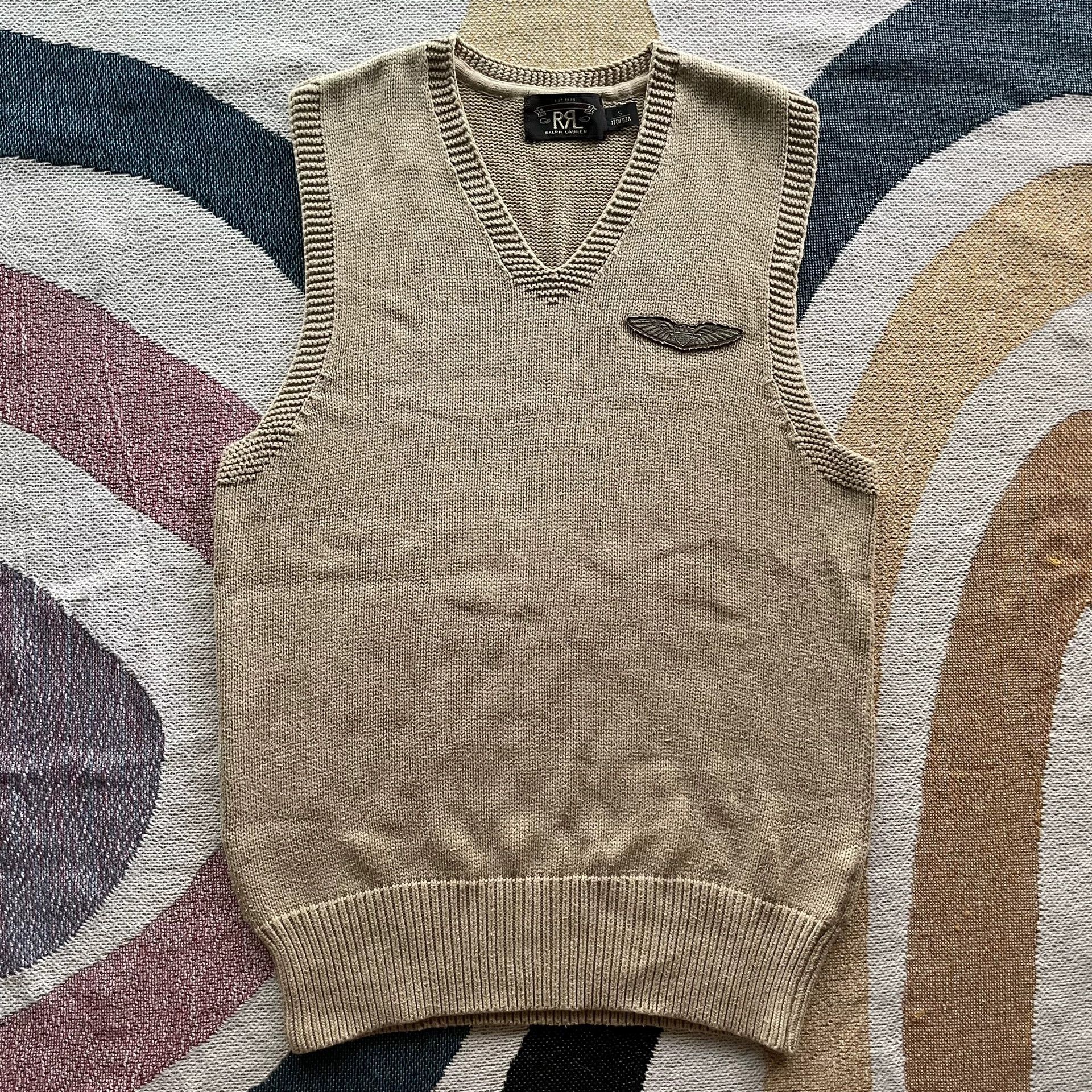 RRL Ralph Lauren Ralph Lauren Double RL Knit Vest Size US S / EU 44-46 / 1 - 1 Thumbnail