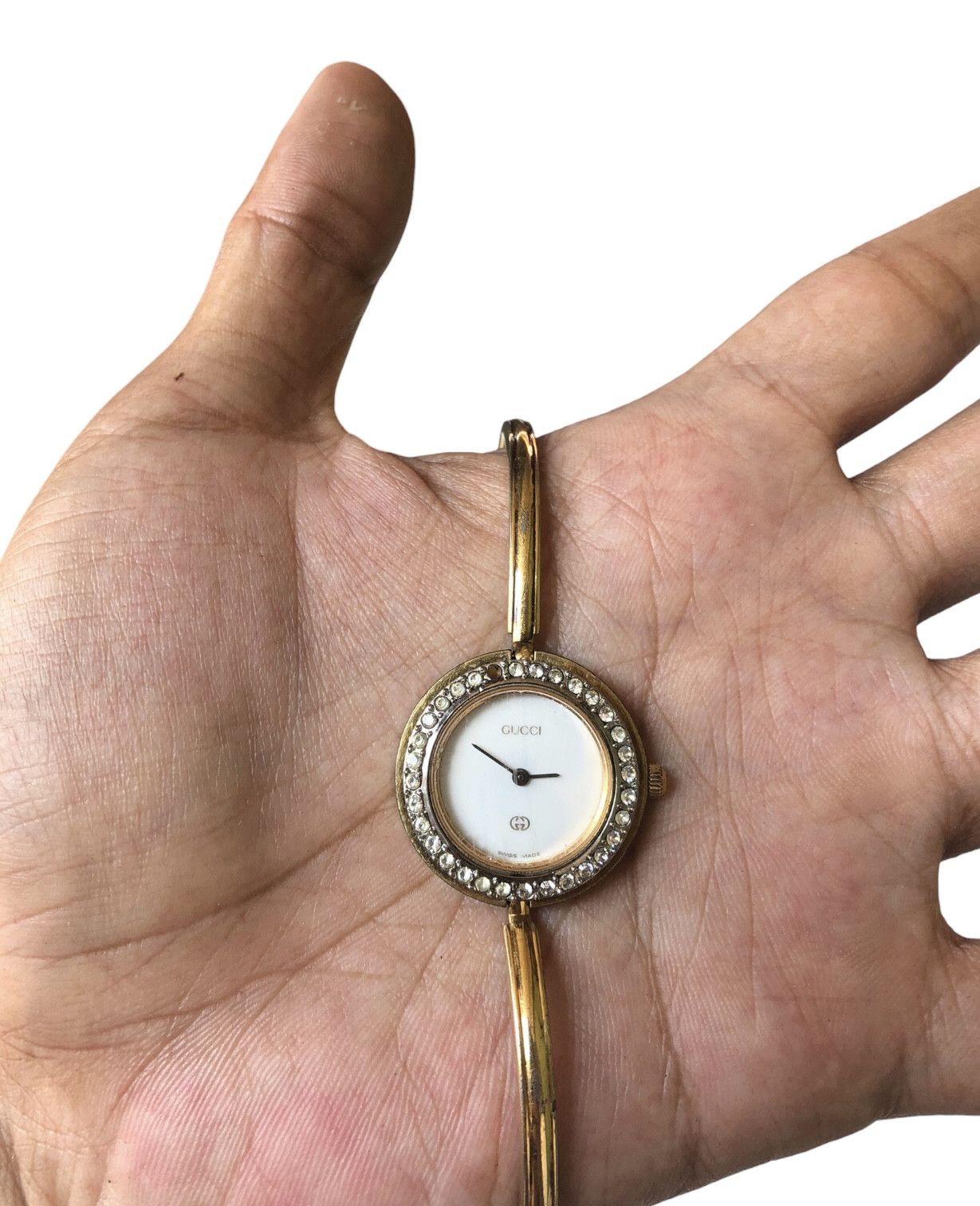 Gucci 💯Vintage GUCCI 1100L Ladies Bangle Gold Bracelet Watch Size ONE SIZE - 7 Thumbnail