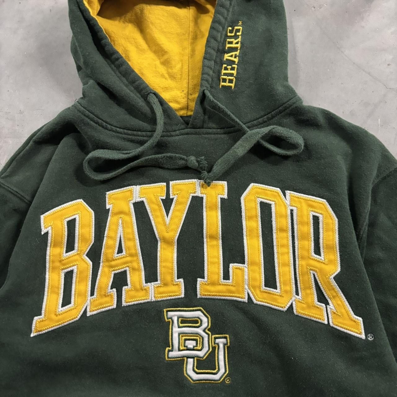 Vintage Crazy Vintage Y2K/2000s Green Baylor University College Essential Hoodie! Size M Size US M / EU 48-50 / 2 - 5 Thumbnail