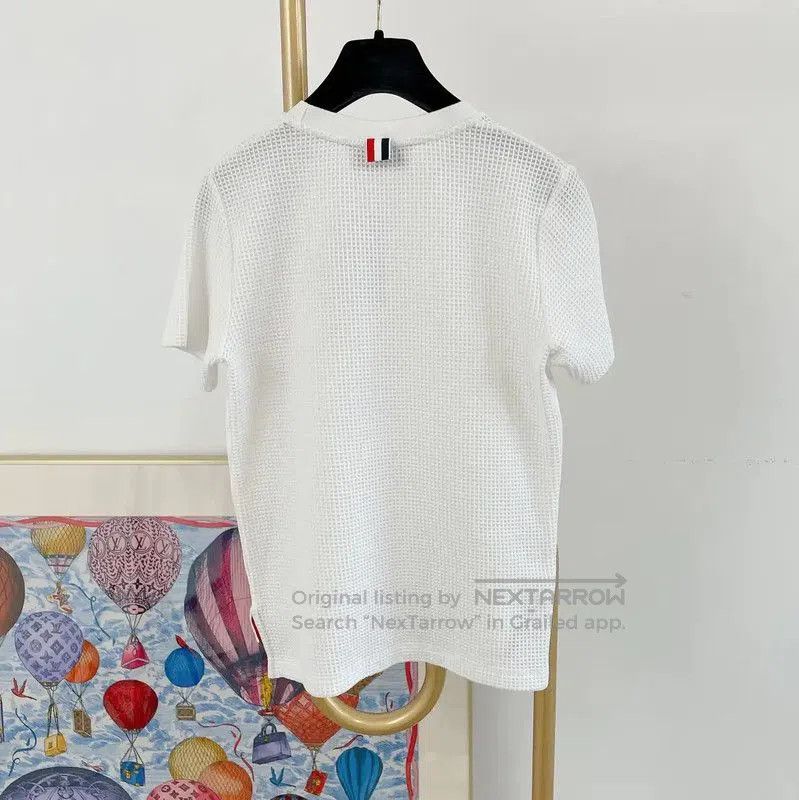 Thom Browne Thom Browne White Cotton Long Sleeve Tee . Size M / US 6-8 / IT 42-44 - 2 Thumbnail