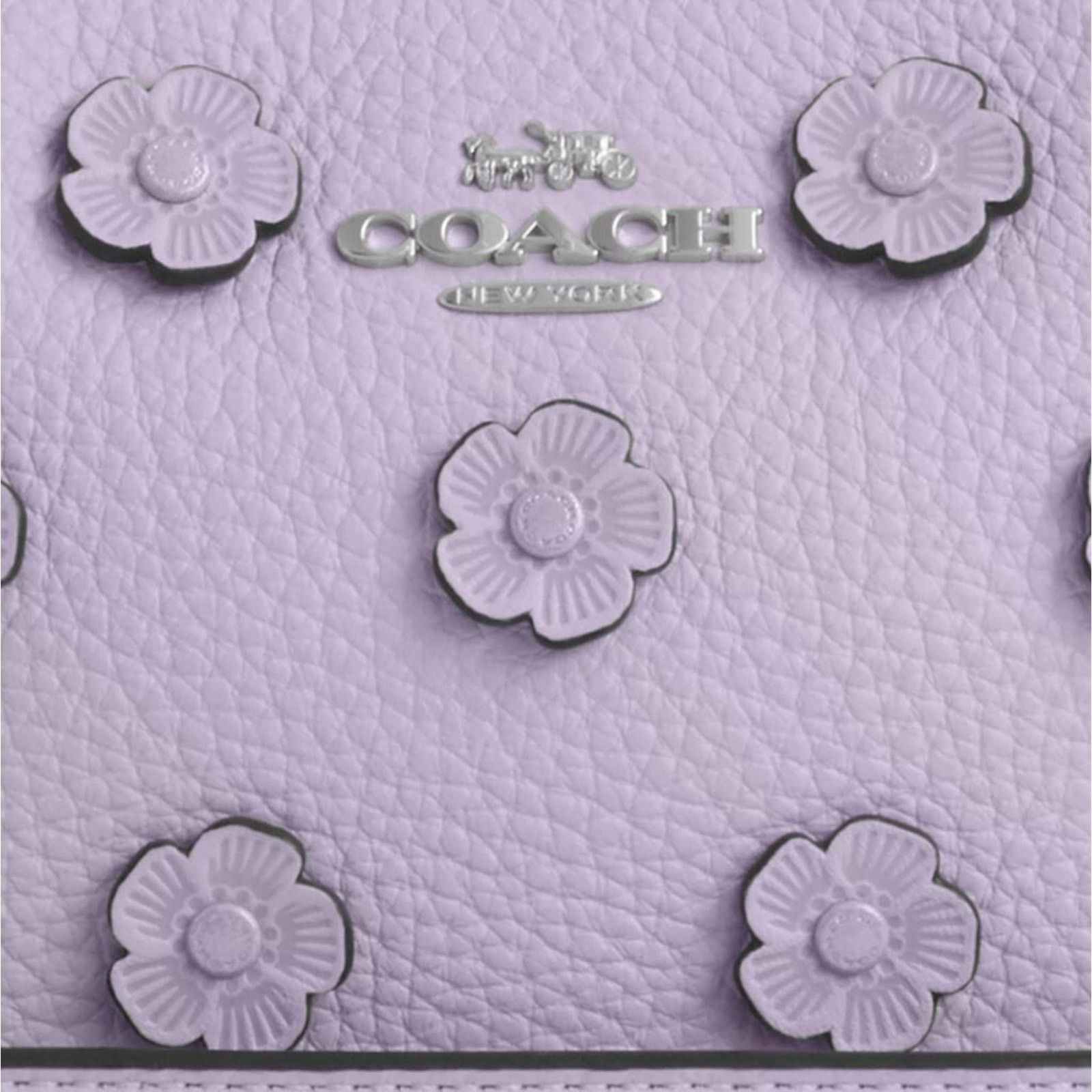 Coach NWT Coach CAJ98 Teri Mini Crossbody Floral Applique Lilac Size ONE SIZE - 12 Thumbnail