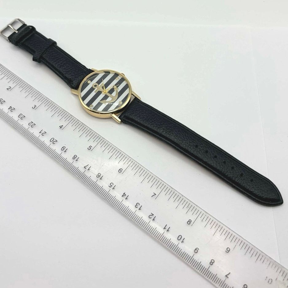 Other Black Striped Anchor Men’s Watch Size ONE SIZE - 4 Thumbnail