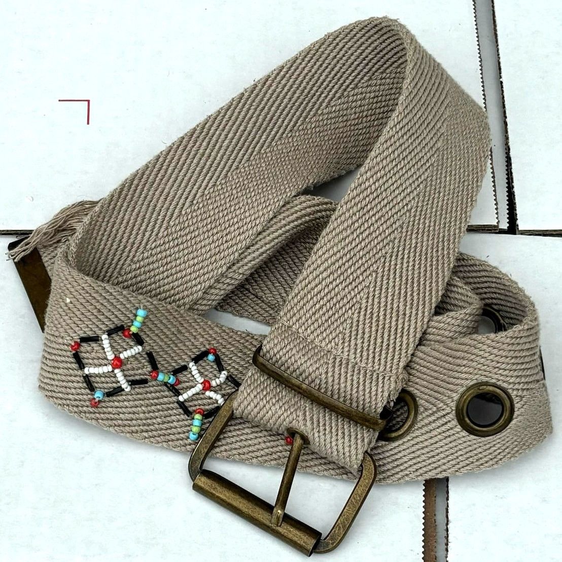 Other Beige Woven Belt Size ONE SIZE - 2 Thumbnail