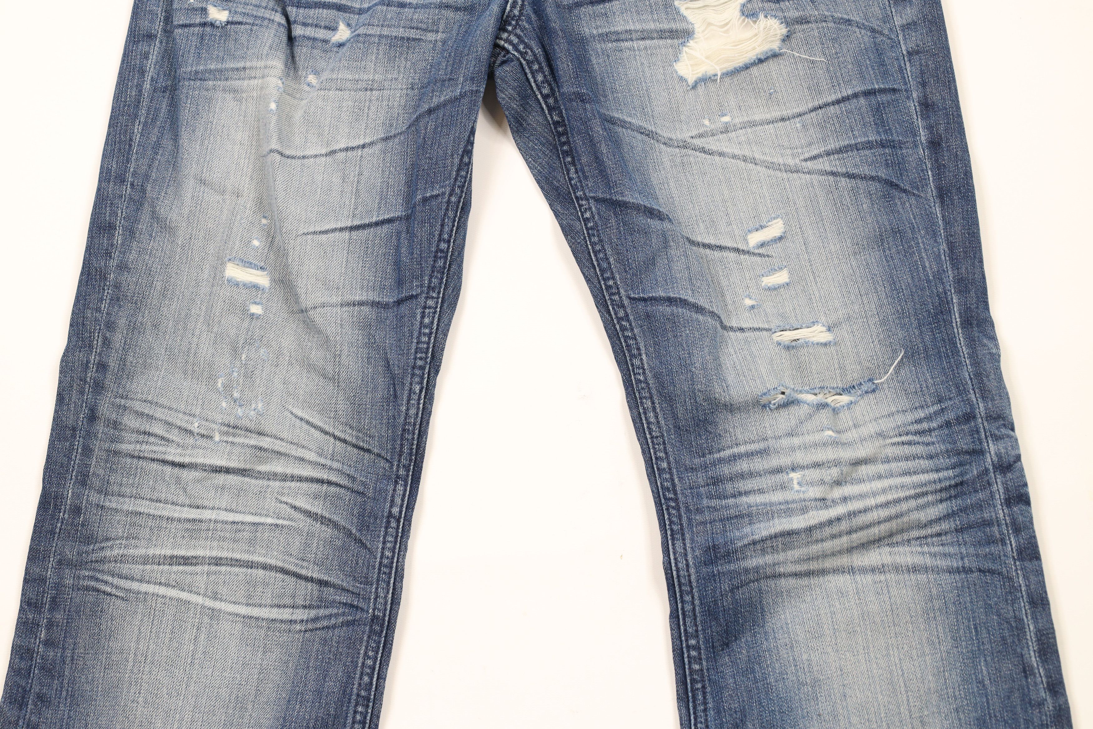 Express × Vintage Express Rocco Slim Fit Low Rise Boot Cut Denim Jeans Blue Size US 33 - 3 Thumbnail