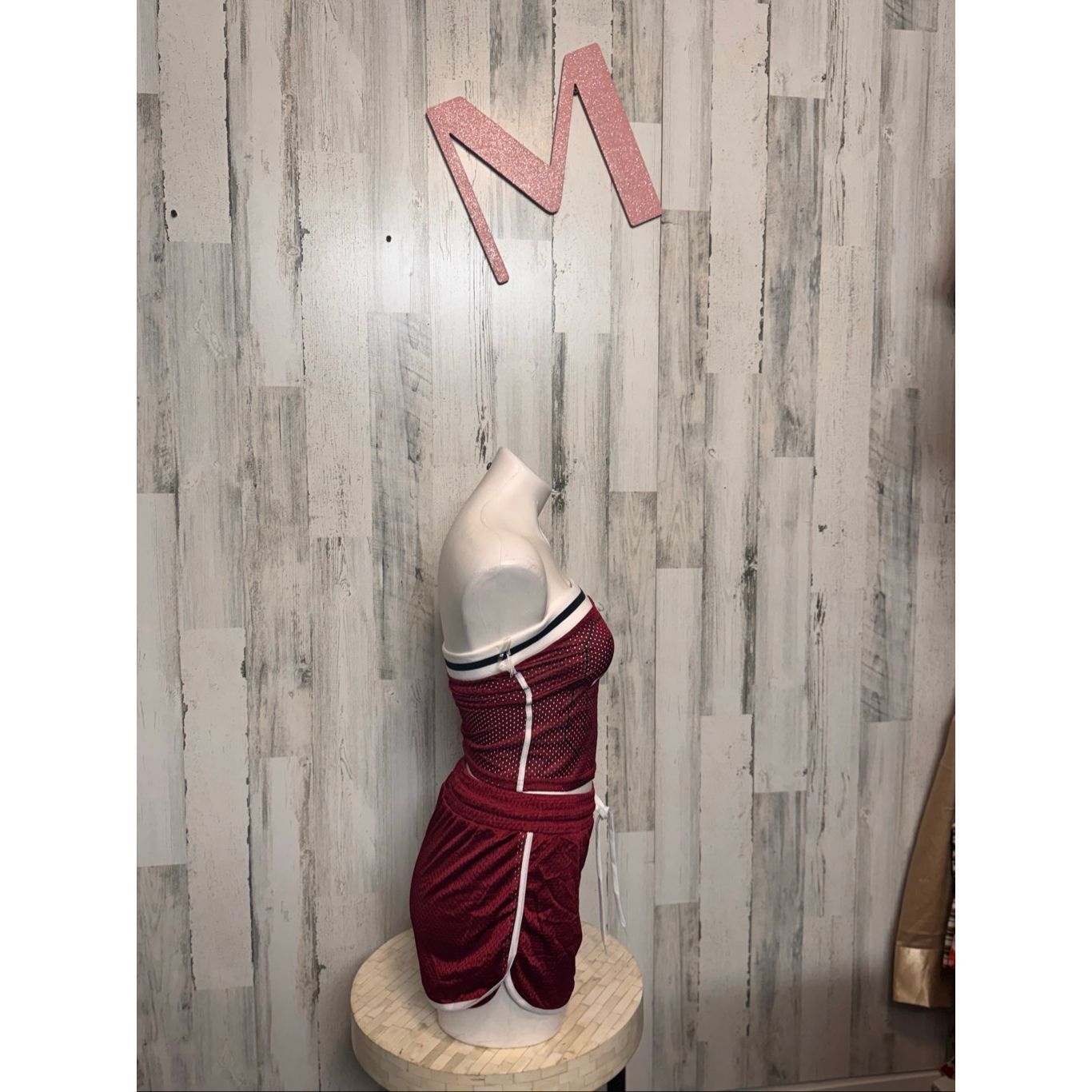 Other Derek Heart “South Beach” Red Two-Piece Tube Top & Shorts Set (Size M) Size 30" / US 8 / IT 44 - 5 Thumbnail