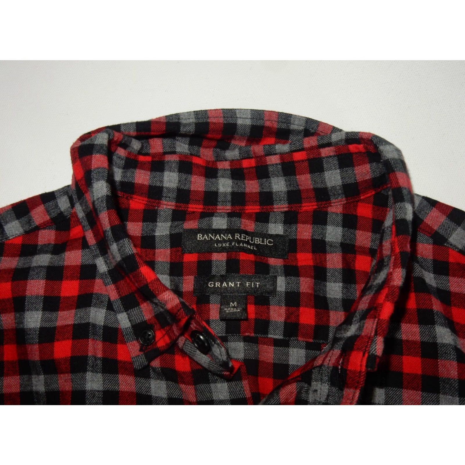 Banana Republic VINTAGE Banana Republic Men's Flannel Shirt Size M Long Sleeve Plaid Cotton Red Casual Size US M / EU 48-50 / 2 - 4 Thumbnail