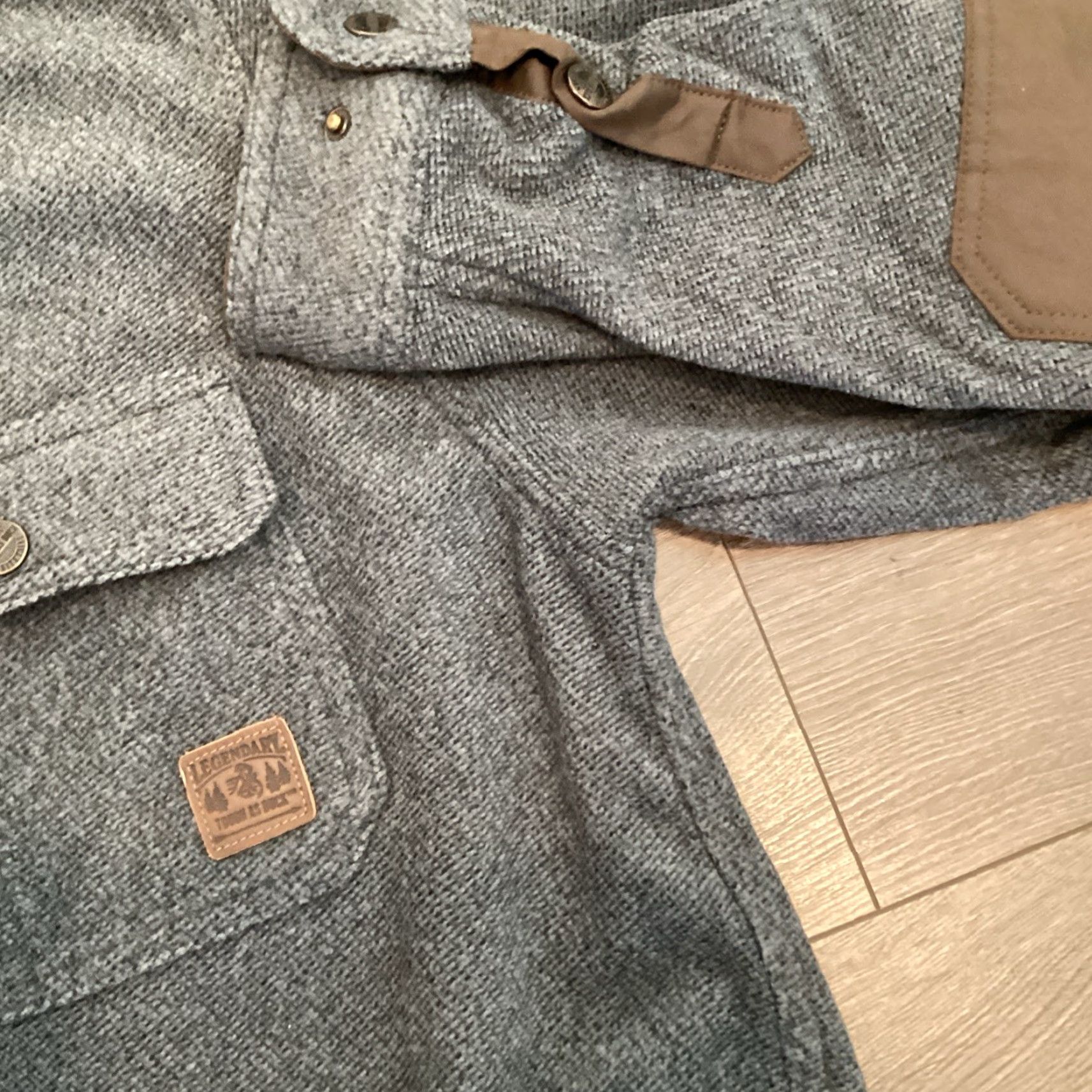 Vintage Legendary Whitetails Blue Jacket Men's Medium Wool Insulated Hunting Overcoat Regular Fit Size US M / EU 48-50 / 2 - 3 Thumbnail