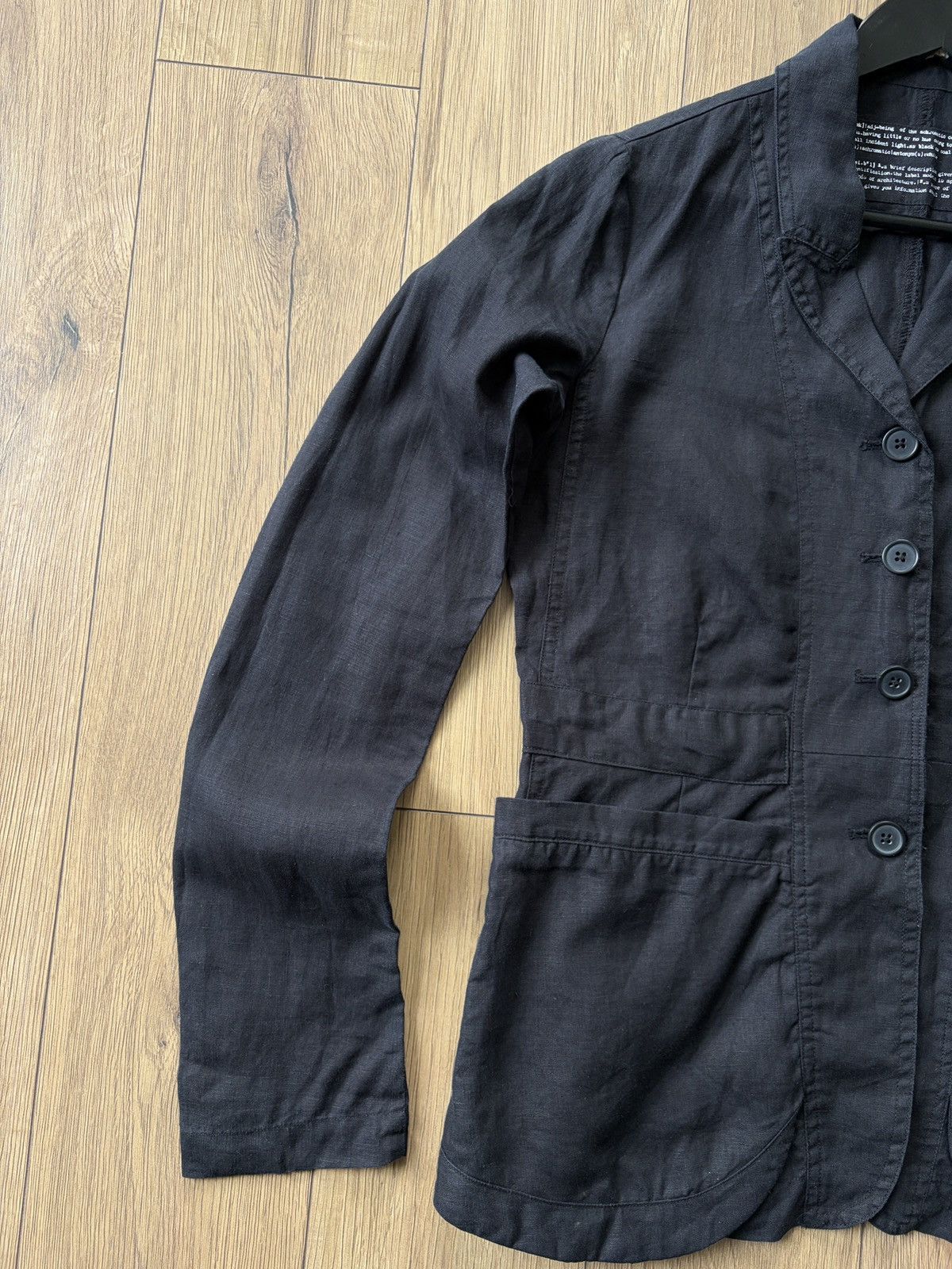 Rundholz Rundholz Black Linen Avant Garde Jacket Size XS / US 0-2 / IT 36-38 - 3 Thumbnail