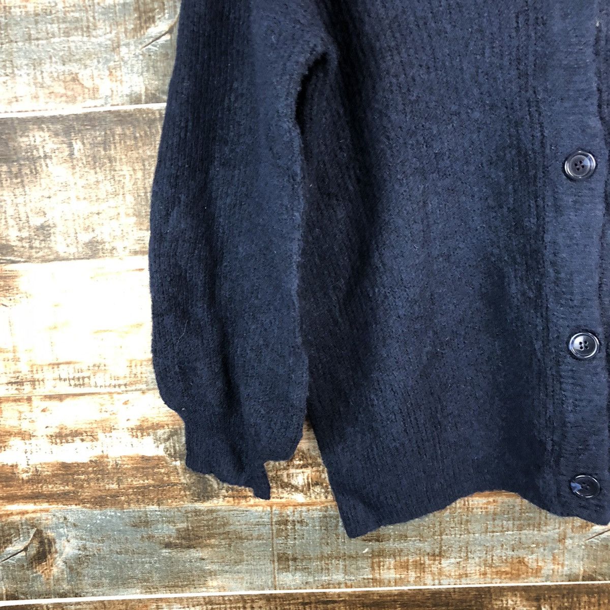 Japanese Brand Colza Dark Blue Cardigan Knitwear #A2201 Size US M / EU 48-50 / 2 - 7 Thumbnail