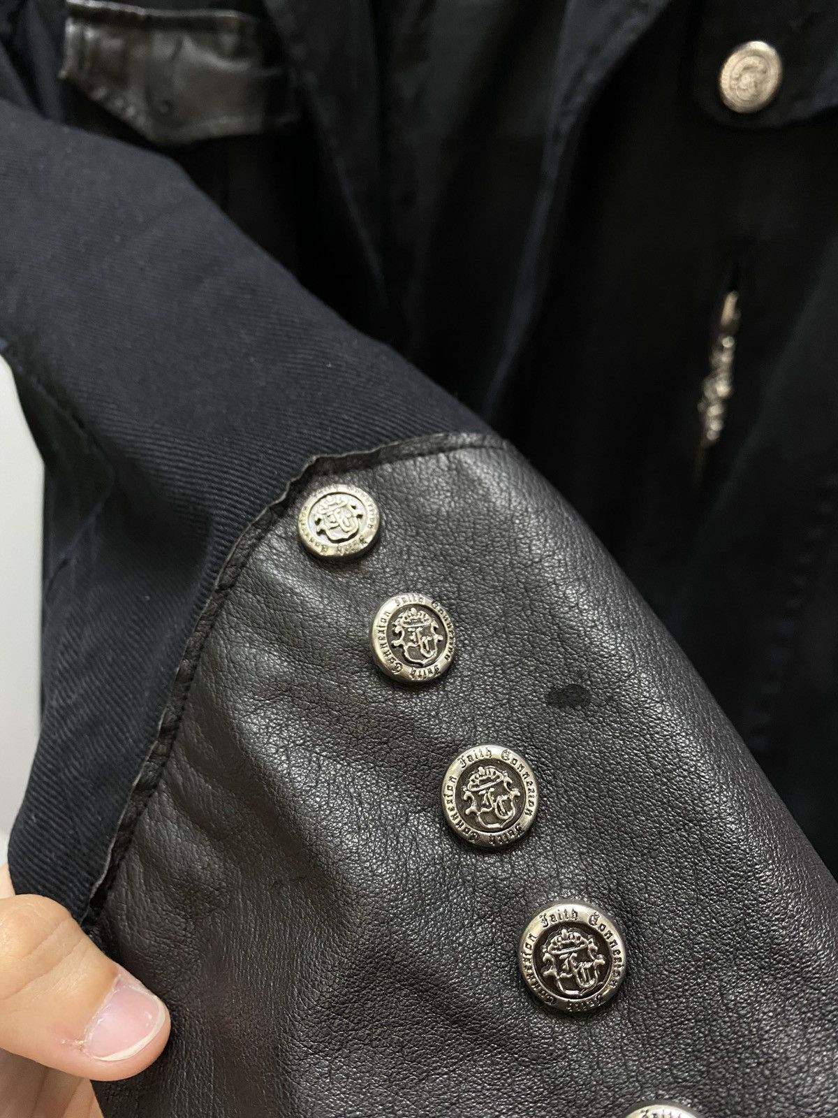 Other Vintage Faith Connexion Black Trench Coat Jacket Men’s Black Size US M / EU 48-50 / 2 - 9 Thumbnail