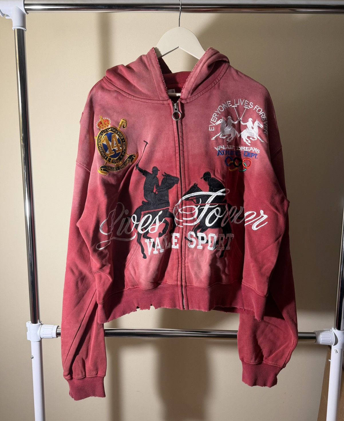 Vale Vale Rockefeller Red Zip Up Hoodie Size US XXL / EU 58 / 5 - 1 Thumbnail