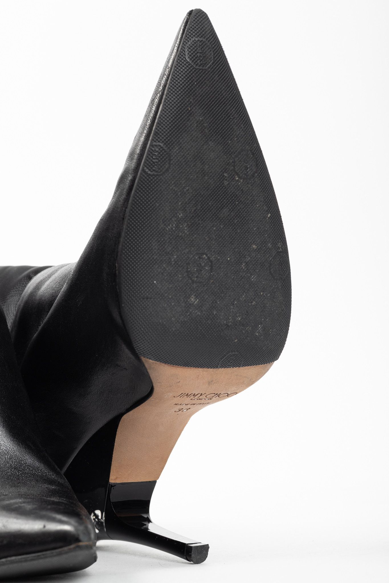 Jimmy Choo Jimmy Choo Sioux 100 Black Nappa & Mesh Ankle Boots Size US 7.5 / IT 37.5 - 5 Thumbnail