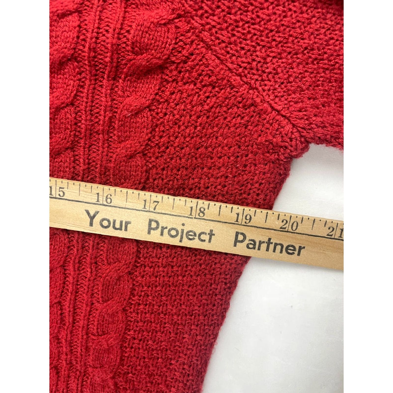 Croft & Barrow Croft & Barrow Sweater Women's Size Small Red Cable Knitted Pullover Boatneck Size S / US 4 / IT 40 - 6 Thumbnail