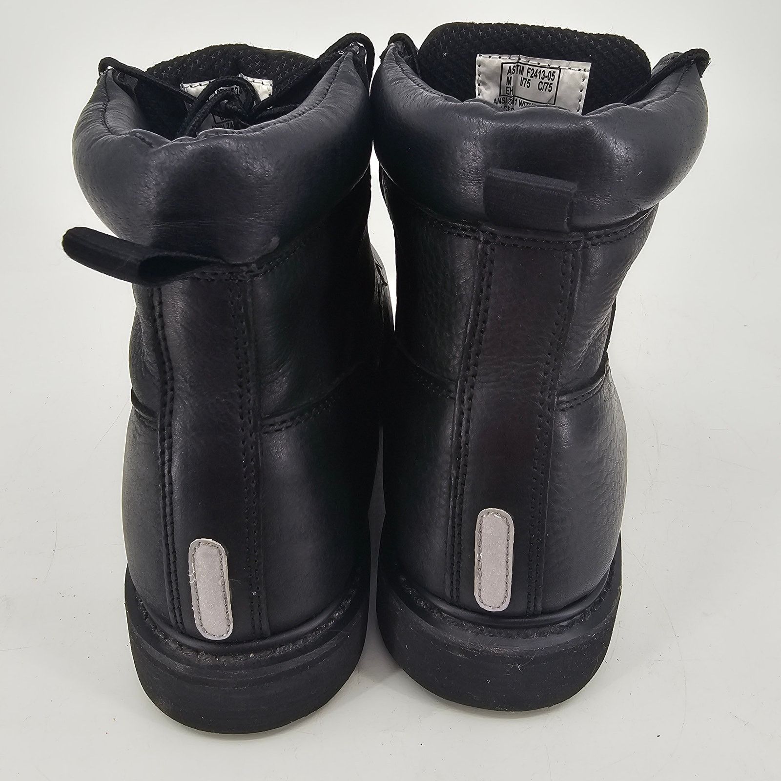 Other SlipGrips Black Leather Spider Grip Steel Toe Work Boot 12 W Size US 12 / EU 45 - 4 Thumbnail