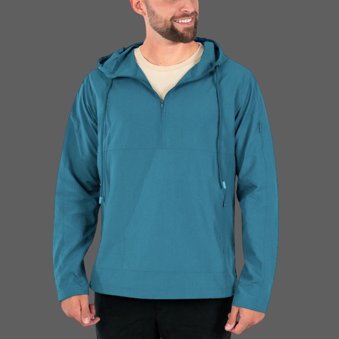 Other Bearbottom Men’s Ocean Blue Nylon Windbreaker Jacket Medium Size US M / EU 48-50 / 2 - 1 Thumbnail