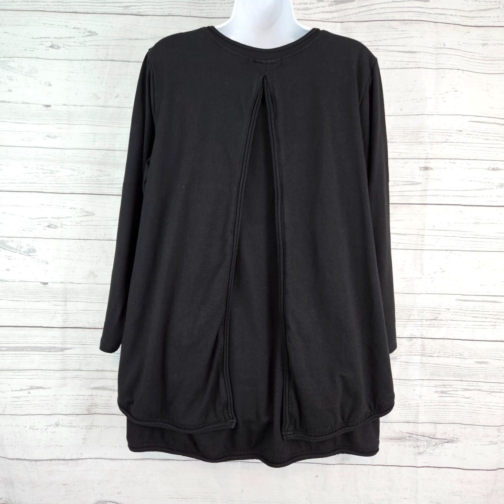 Vintage Snapdragon & Twig Womens Blouse Large Black Layered Pockets Lagenlook Shirt Adult Womens Size L / US 10 / IT 46 - 3 Thumbnail