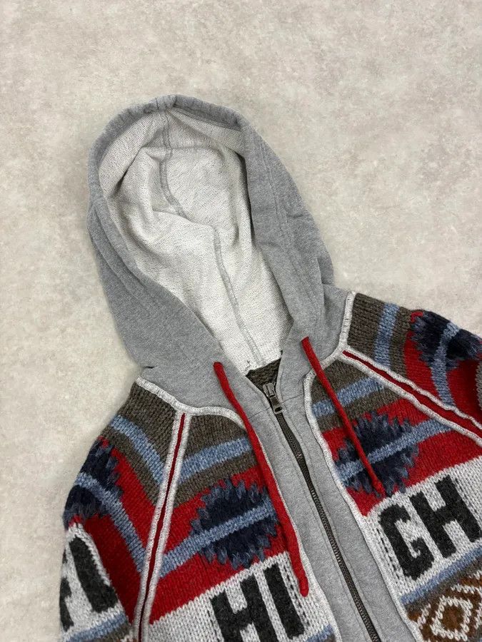 Dolce & Gabbana AW2004 Dolce & Gabbana Grey Wool Eagle Intarsia Zip Hoodie Size US S / EU 44-46 / 1 - 6 Thumbnail