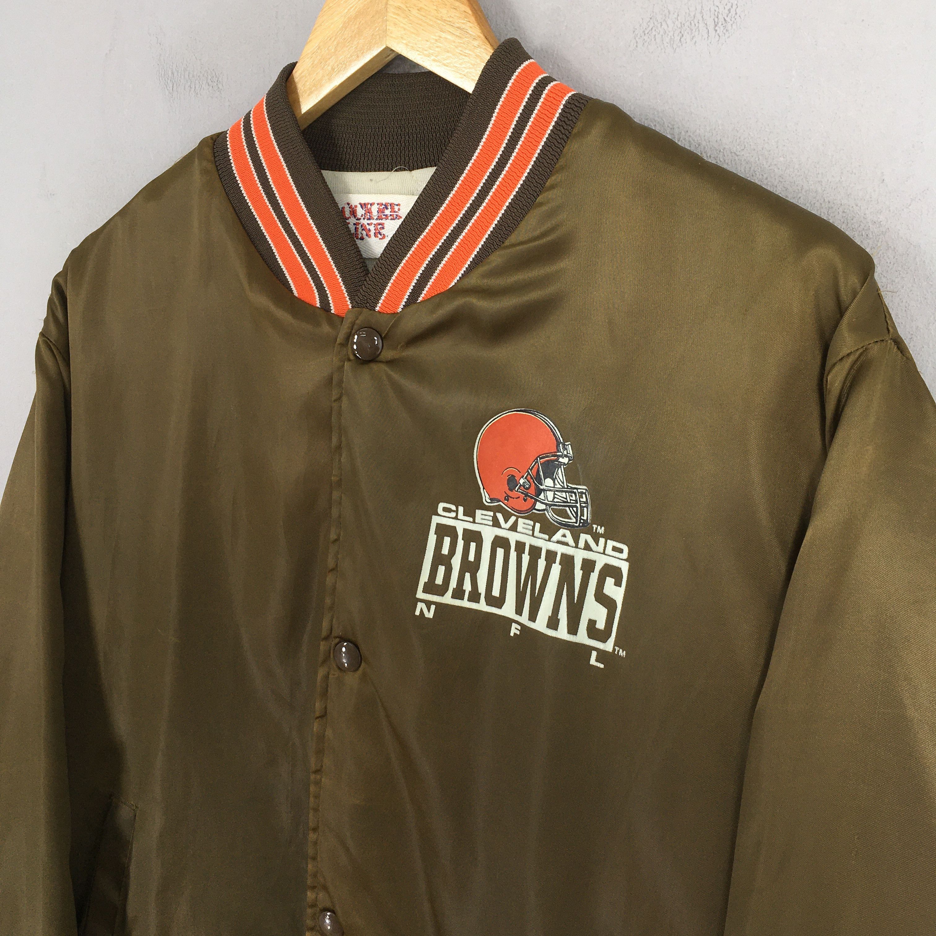 NFL Vintage 90's Cleveland Browns Rugby NFL Bomber Jacket Large Size US L / EU 52-54 / 3 - 5 Thumbnail