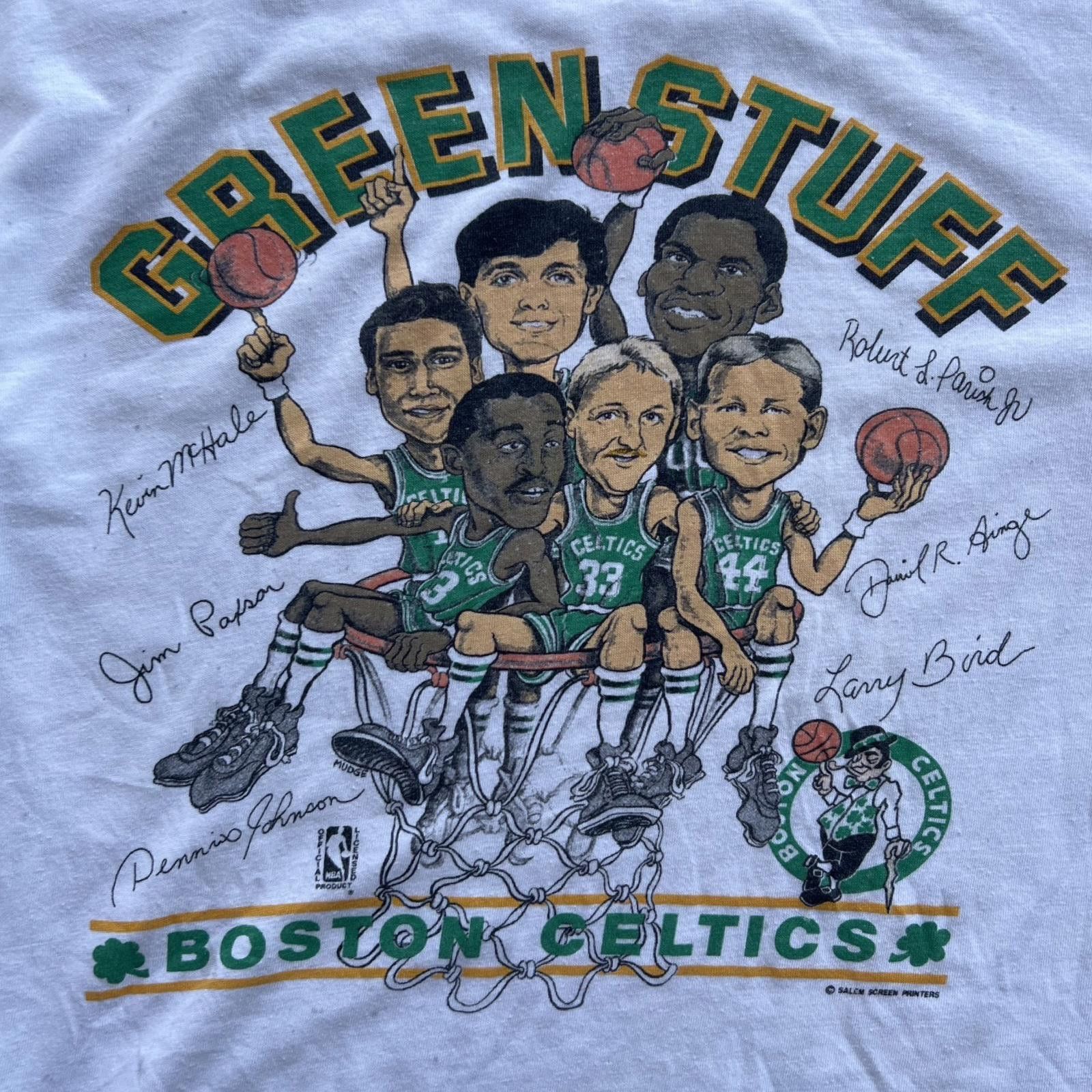 Designer 80s Boston Celtics Caricature Vintage Rare Size US L / EU 52-54 / 3 - 2 Thumbnail