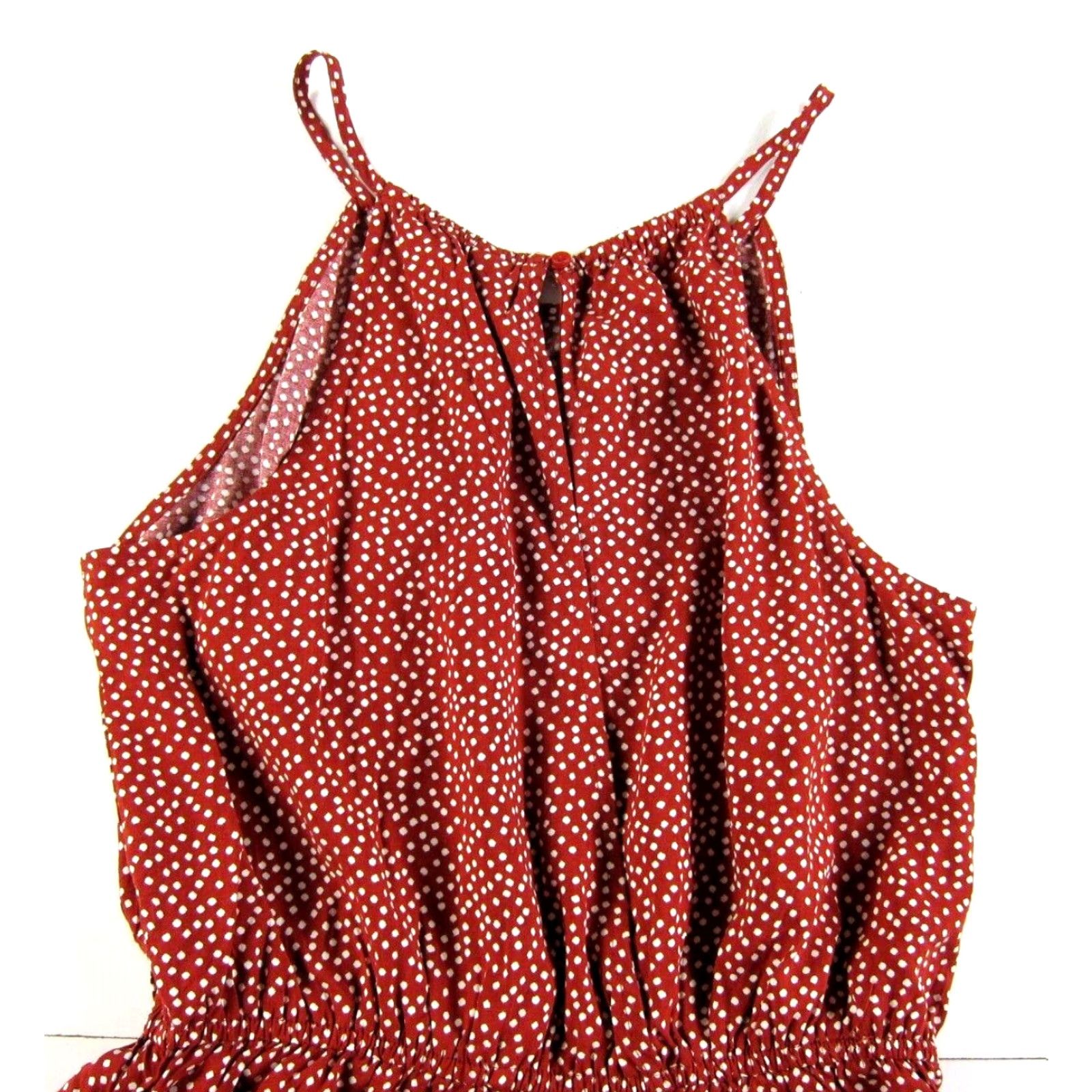 Old Navy Old Navy Romper Jumpsuit Women's Small Red Polka Dot Pocket Rayon Shorts Size 28" / US 6 / IT 42 - 5 Thumbnail