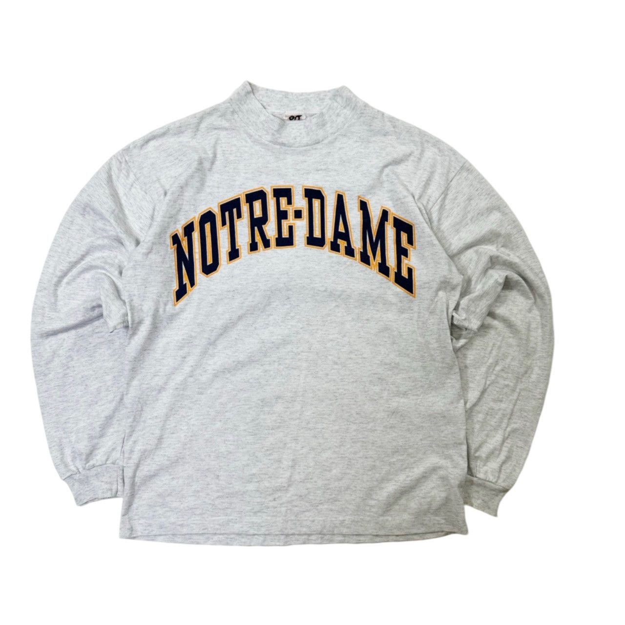 Vintage Vintage 90s Notre Dame Spellout Graphic Long Sleeve T Shirt Size US L / EU 52-54 / 3 - 1 Thumbnail