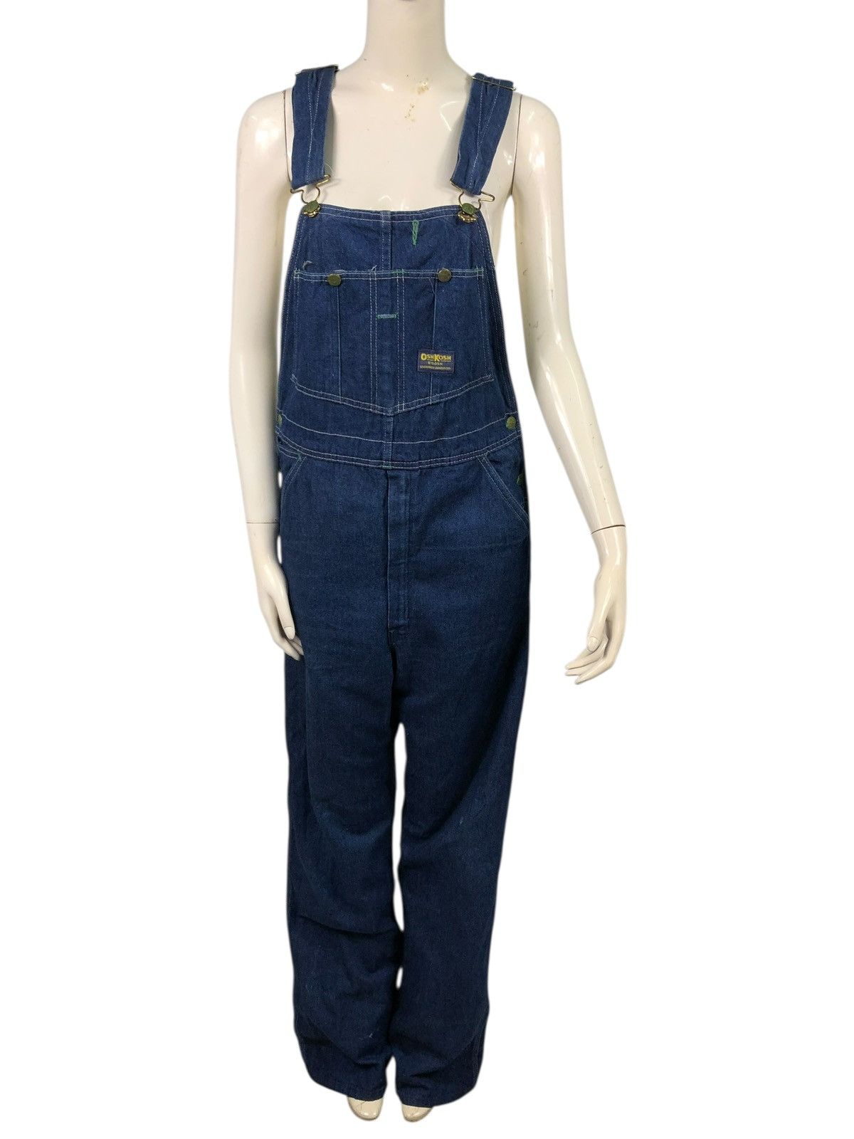Oshkosh 🔥VINTAGE WORKER JUMPSUITS OVERALL OSHKOSH INDIGO DENIM Size US 32 / EU 48 - 1 Thumbnail