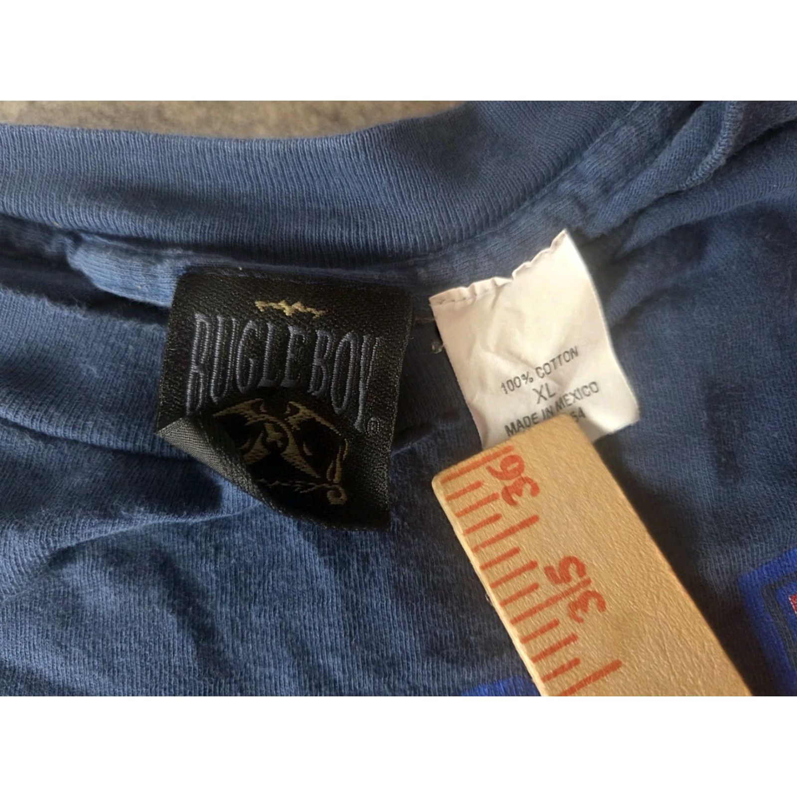 Bugle Boy VINTAGE Bugle Boy T-Shirt XL Men Short Sleeve 90s Logo Blue Distressed USA Red White Blue T-Shirt Mens XL Size US XL / EU 56 / 4 - 5 Thumbnail