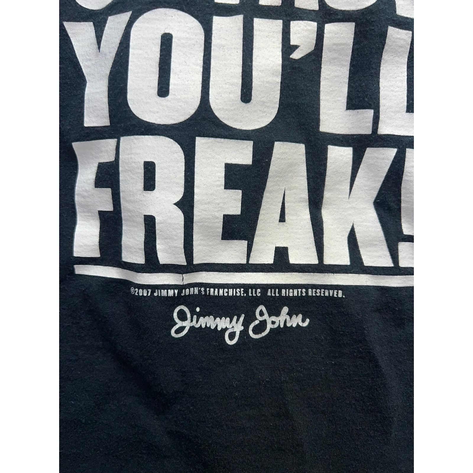 Fruit Of The Loom Vintage Jimmy Johns Shirt Gourmet Sandwich Subs White Tee M Size US M / EU 48-50 / 2 - 7 Thumbnail