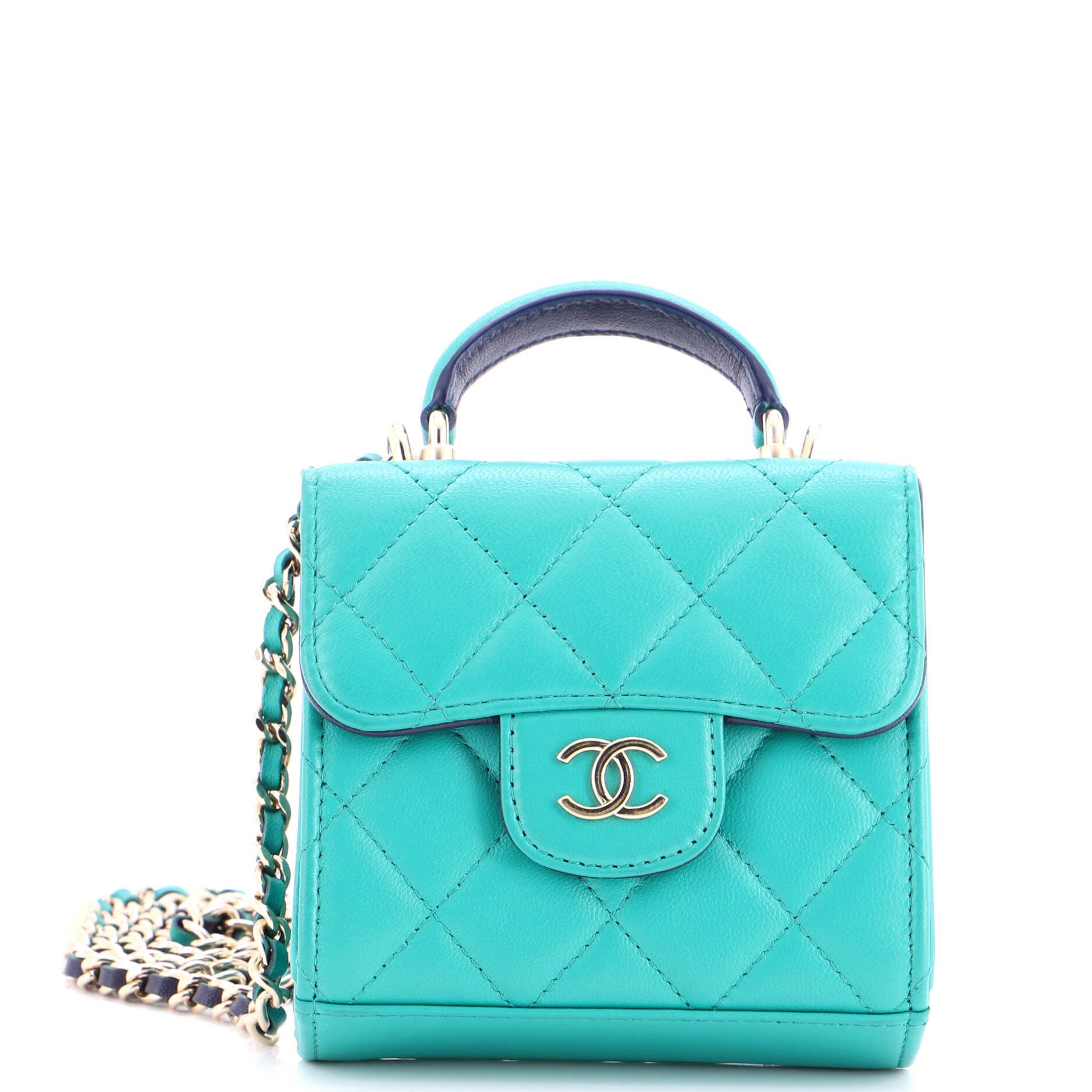 Chanel Square Classic Flap Top Handle Clutch with Chain Size ONE SIZE - 1 Thumbnail